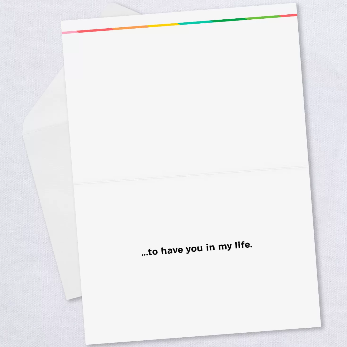 Online Personalized Lucky Me Rainbow Stripes Photo Card Thank You