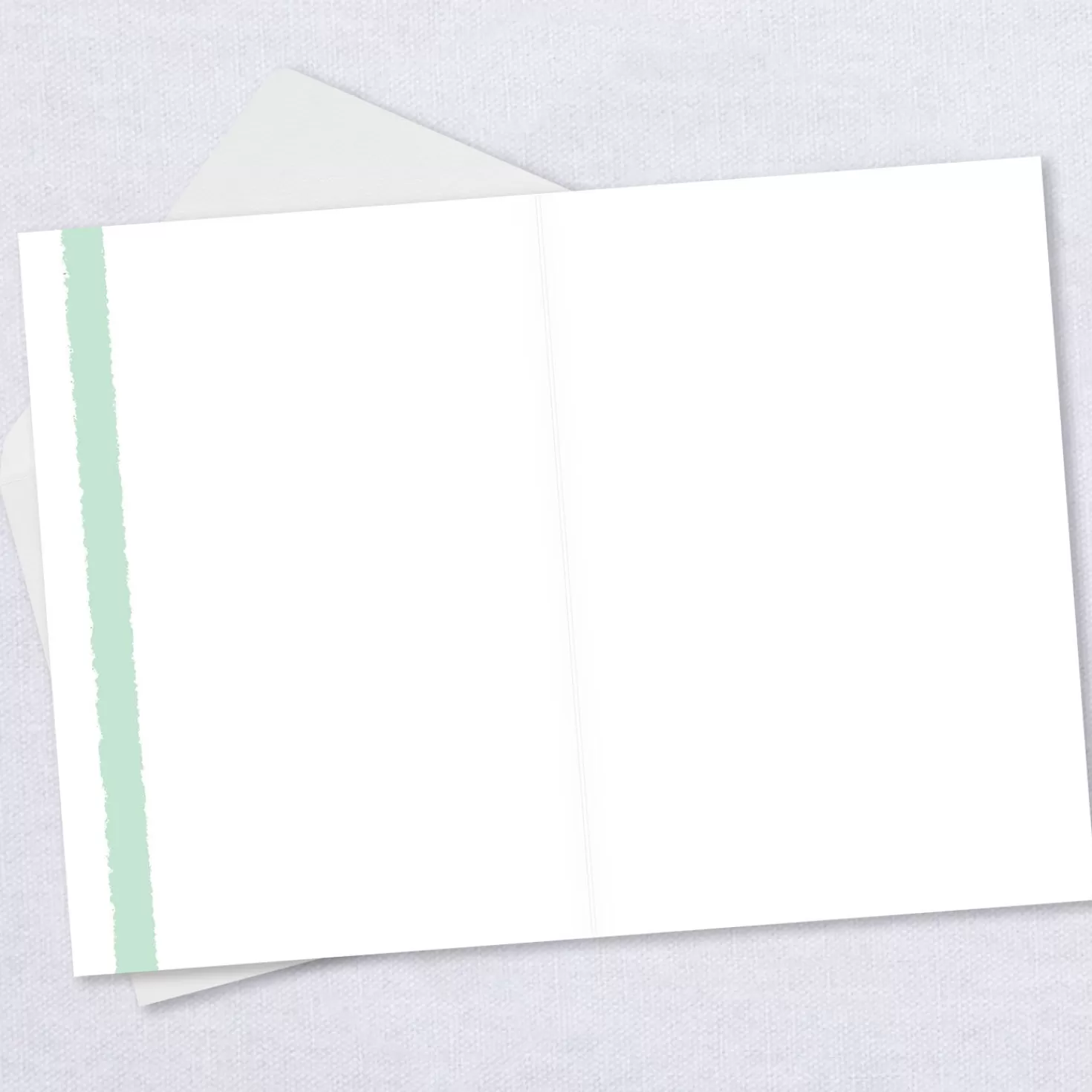 Fashion Personalized Mint Green Heart Frame Photo Card Thank You