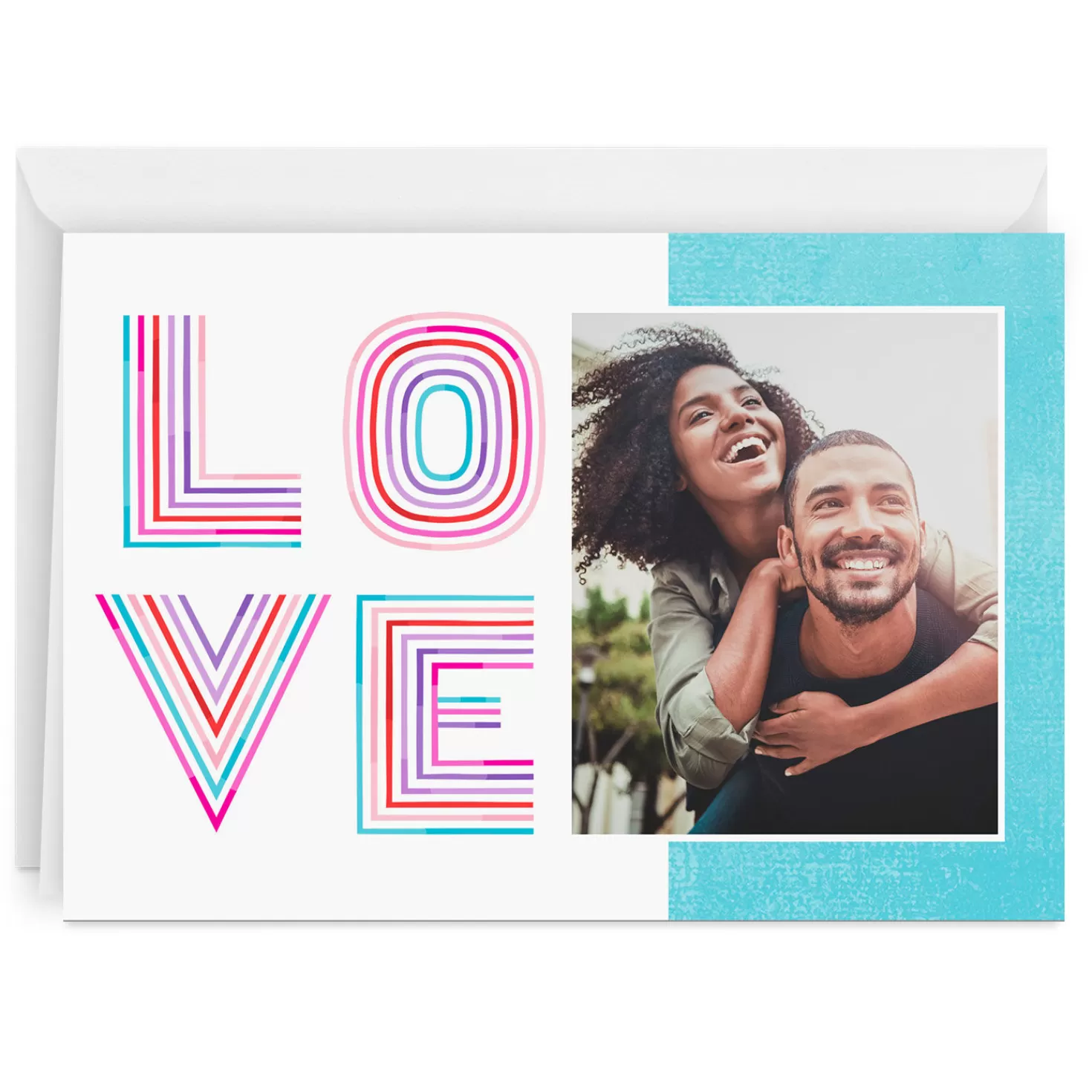 Outlet Personalized Rainbow Lettering Love Photo Card Thank You