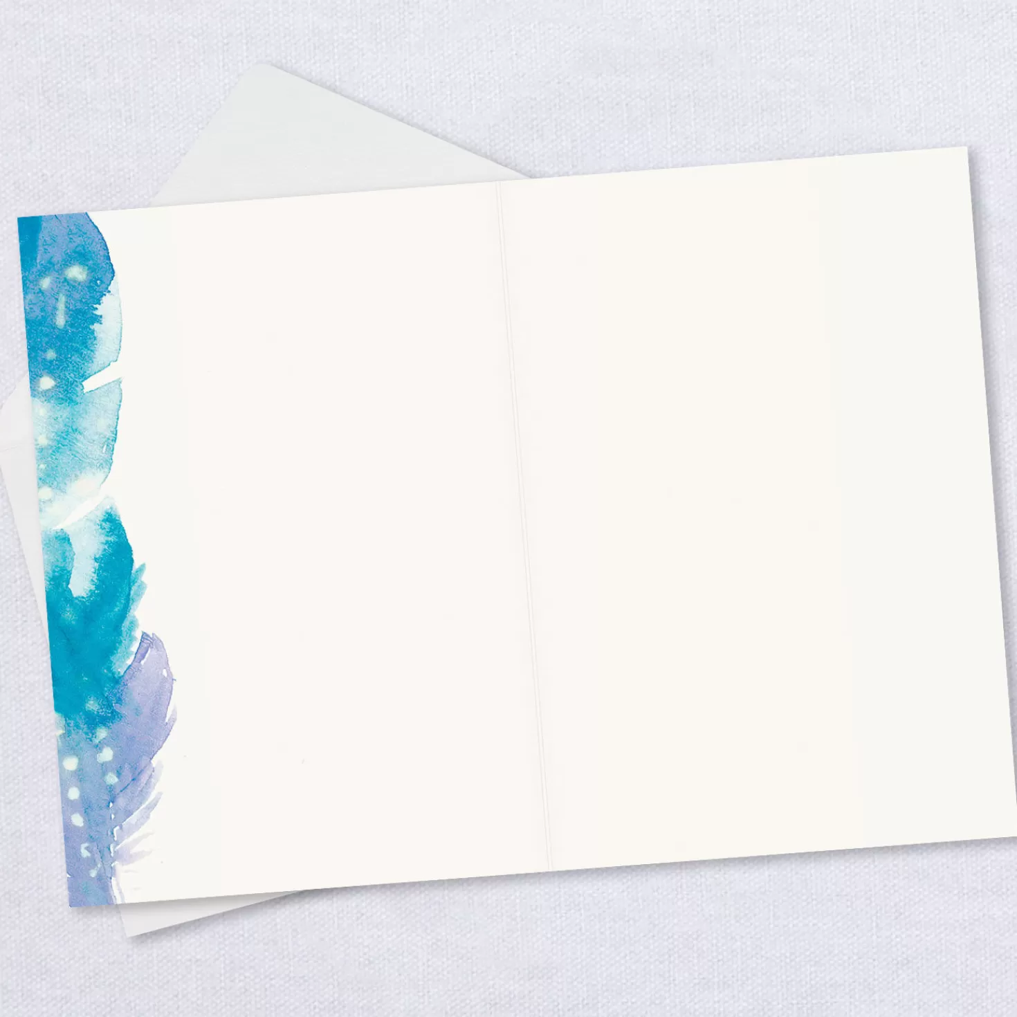 Hot Personalized Watercolor Feathers Card Sympathy