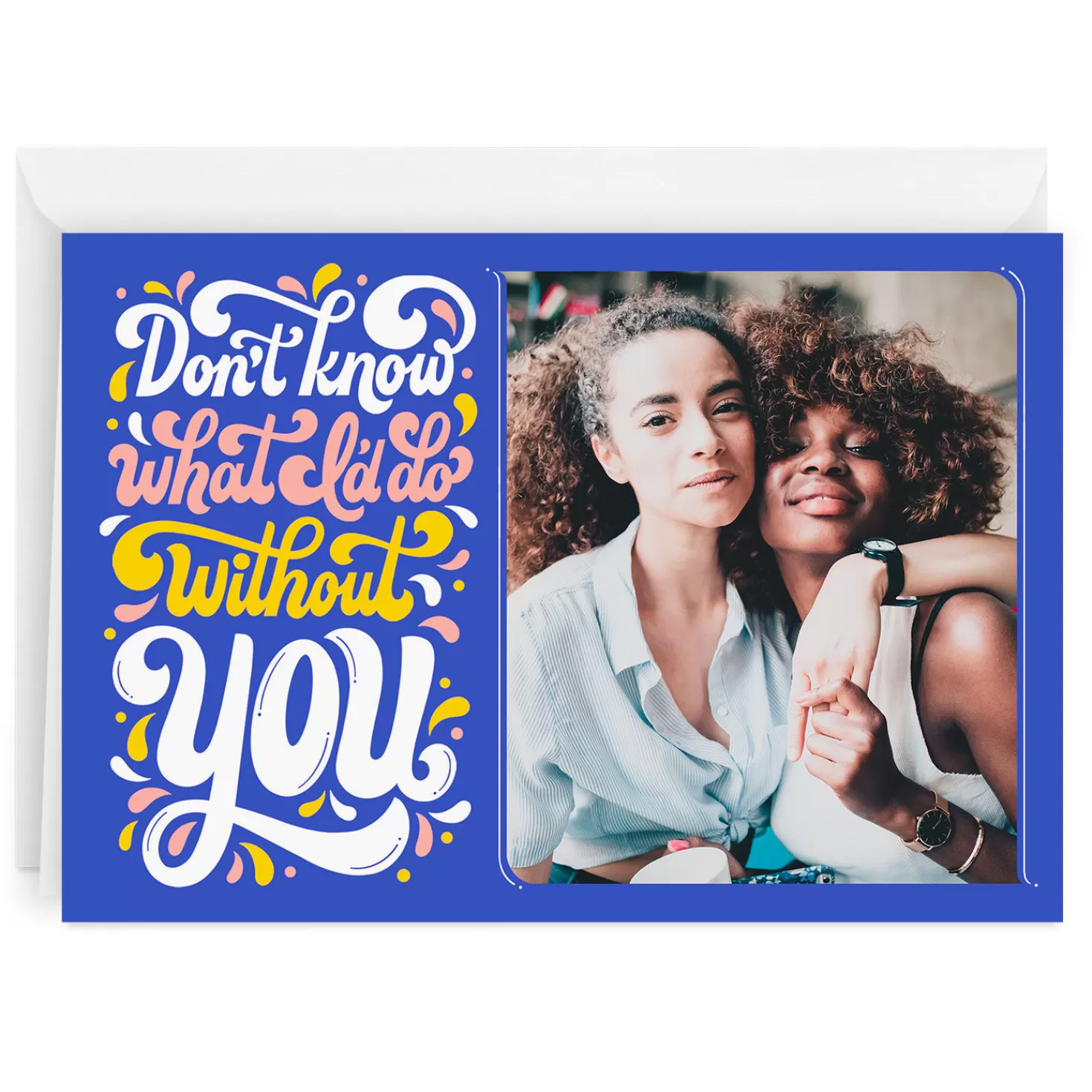 Shop Personalized What Would I Do Without You Photo Card Thank You
