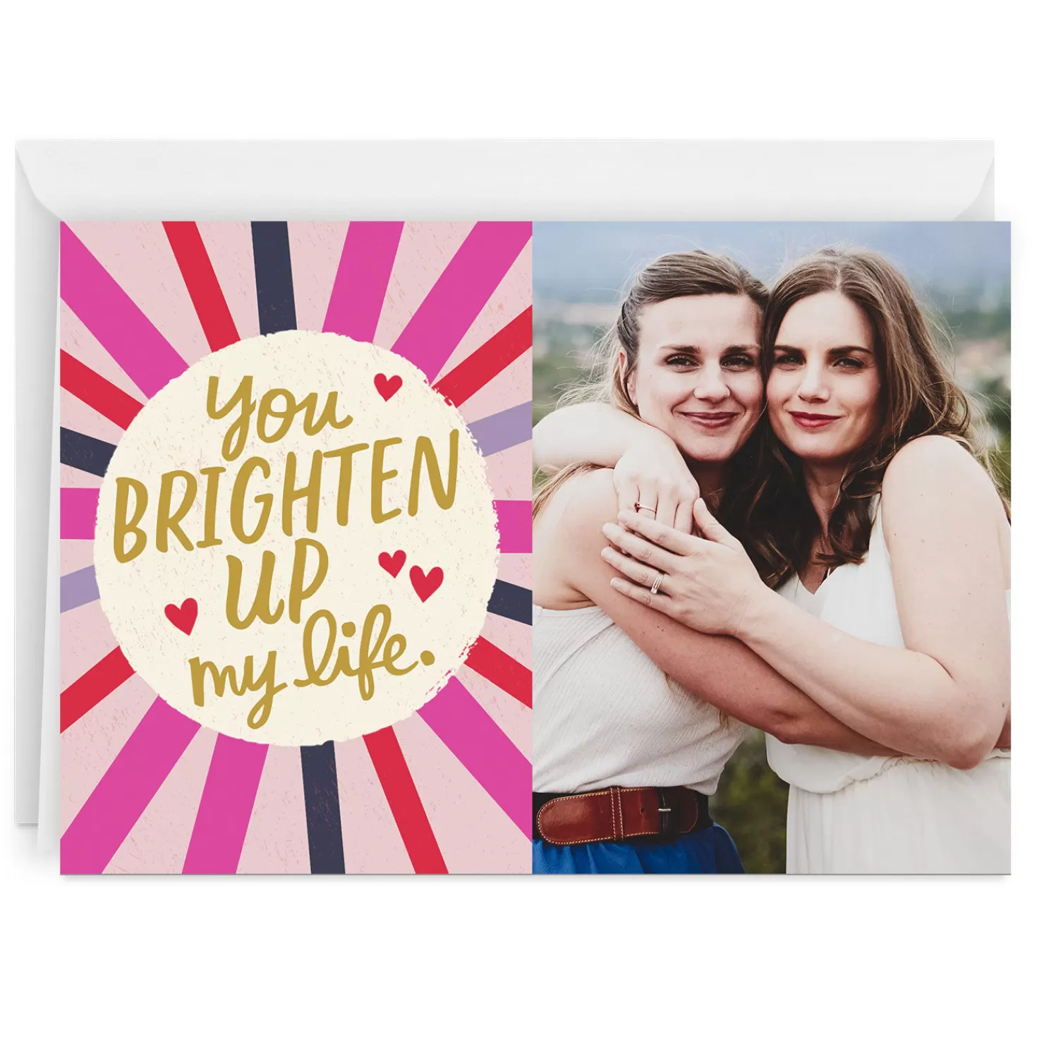 Clearance Personalized You Brighten Up My Life Love Photo Card Thank You