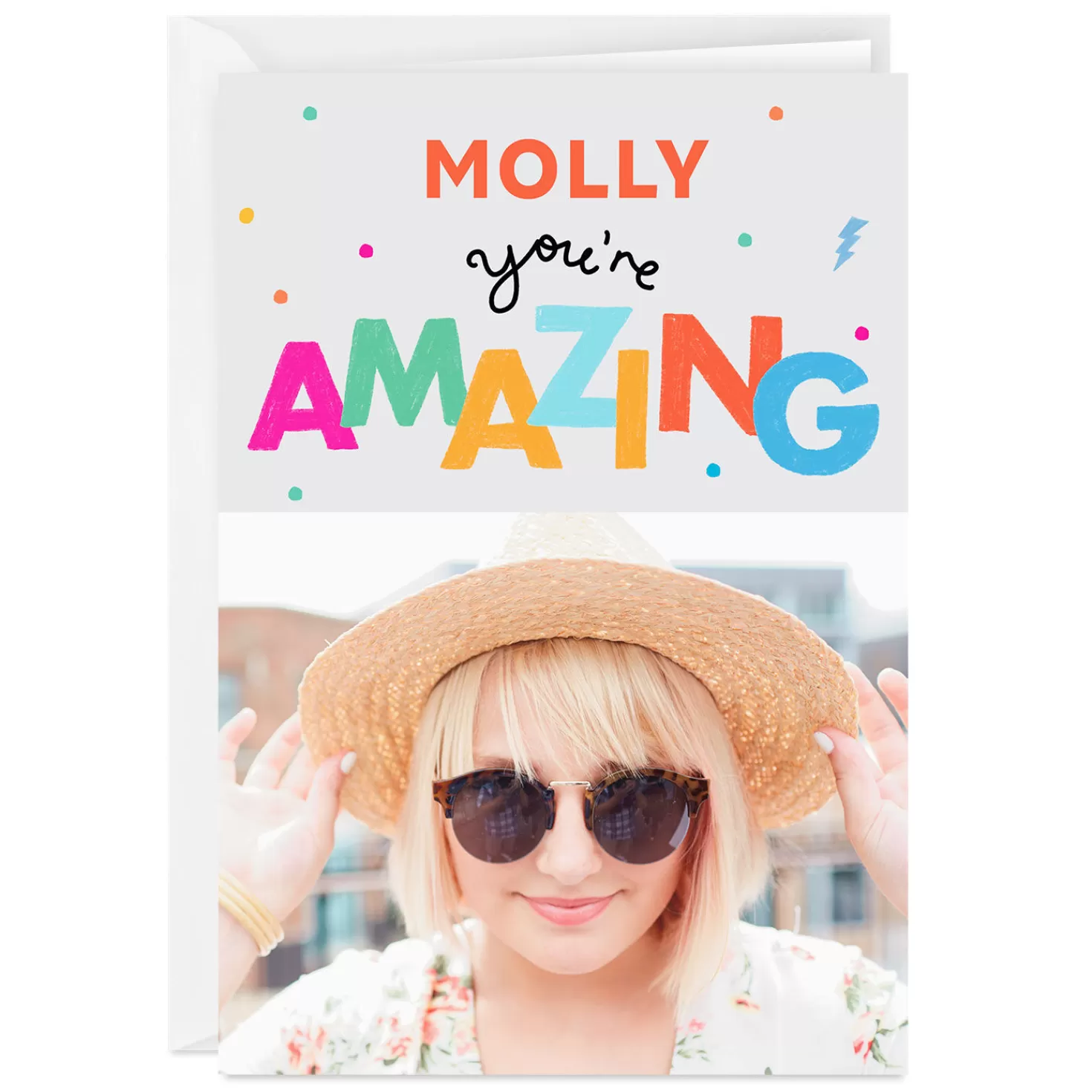 Shop Personalized You'Re Amazing Photo Card Thank You