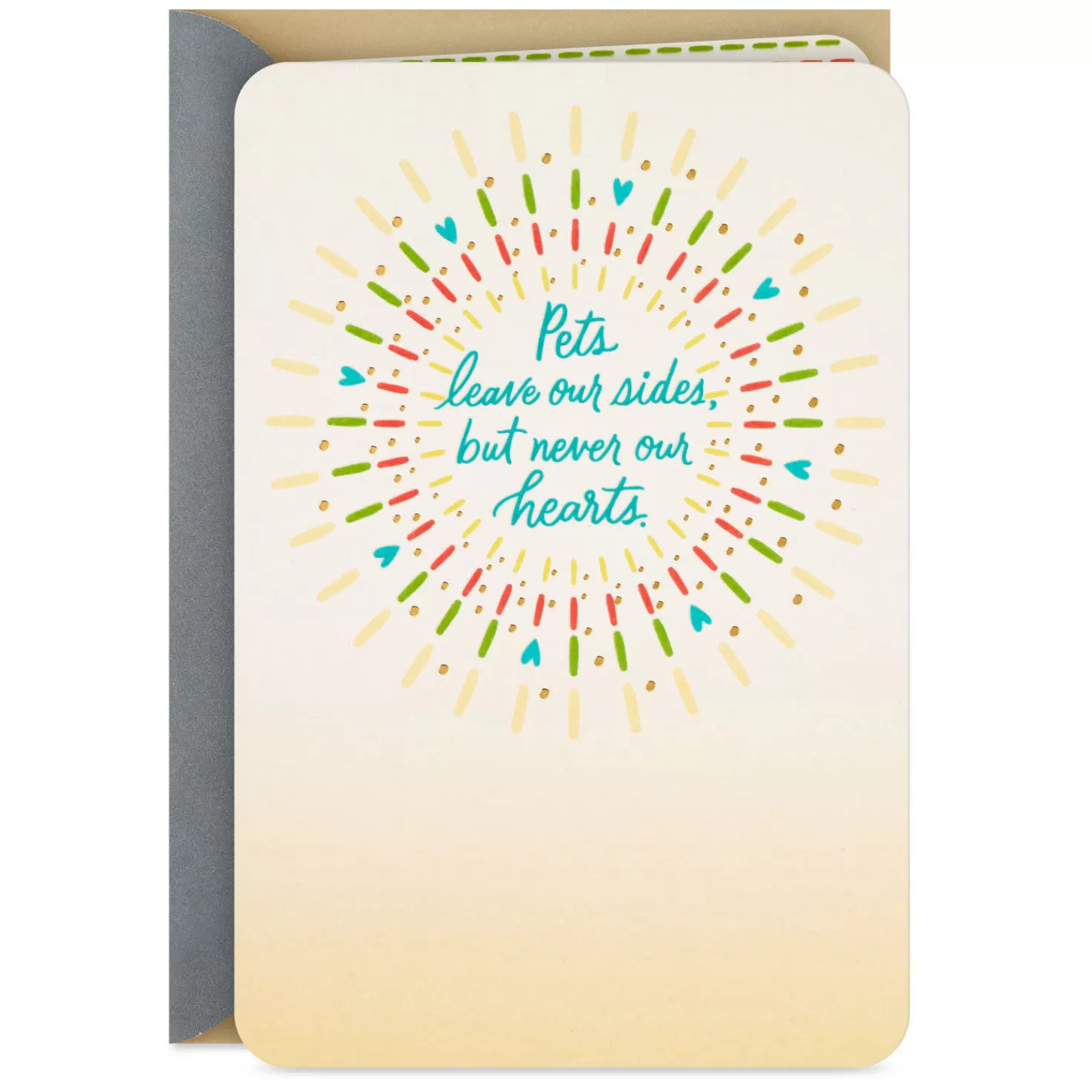 New Pets Never Leave Our Hearts Sympathy Card Sympathy