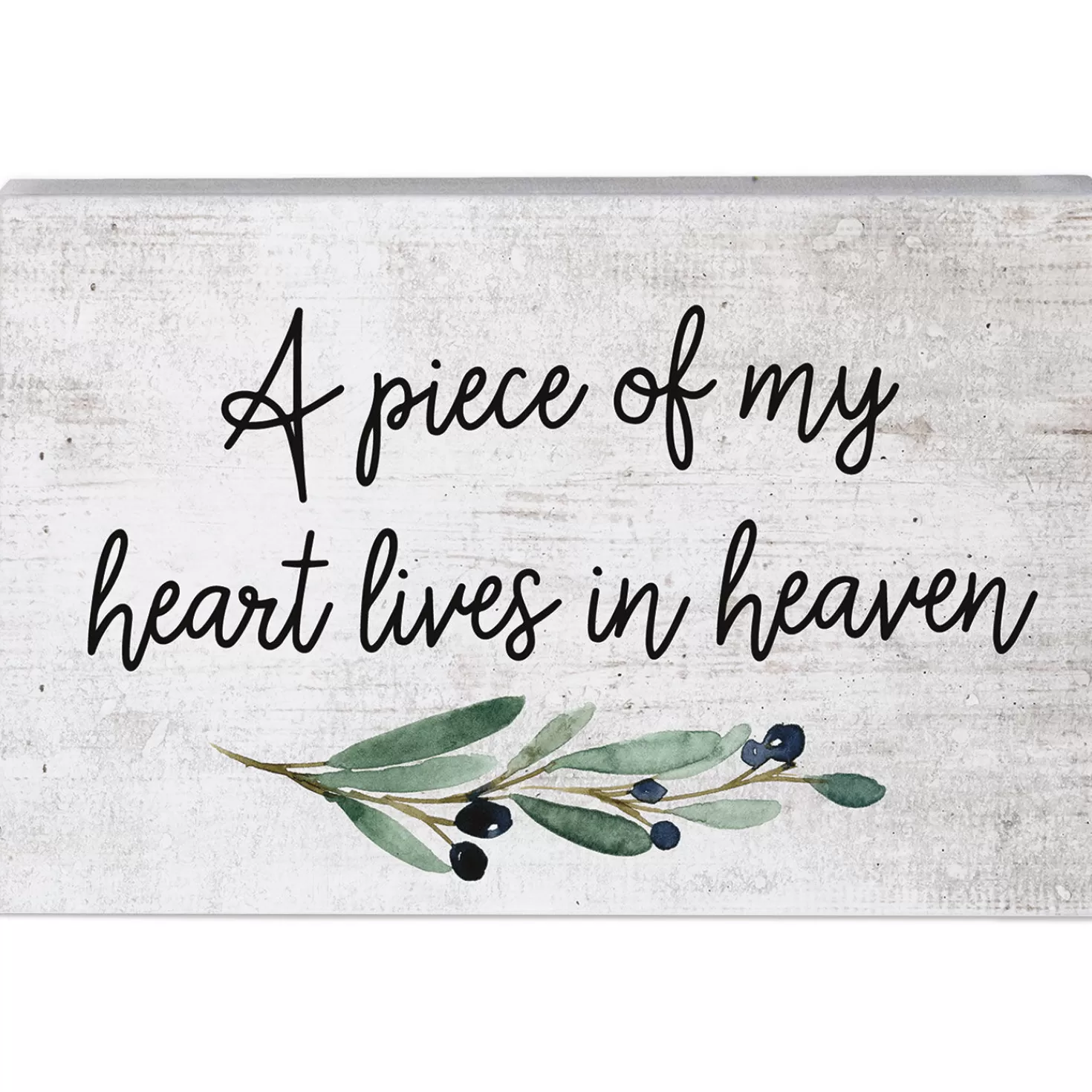 Online Piece Of My Heart Wood Quote Sign, 5.25" Sympathy