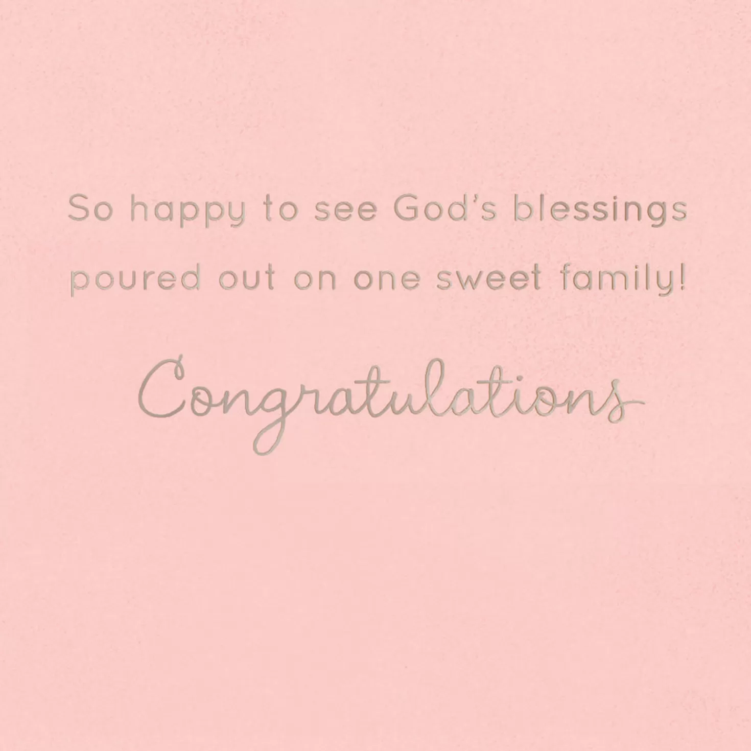 Baby>Hallmark Pink Nursery Religious New Baby Girl Card