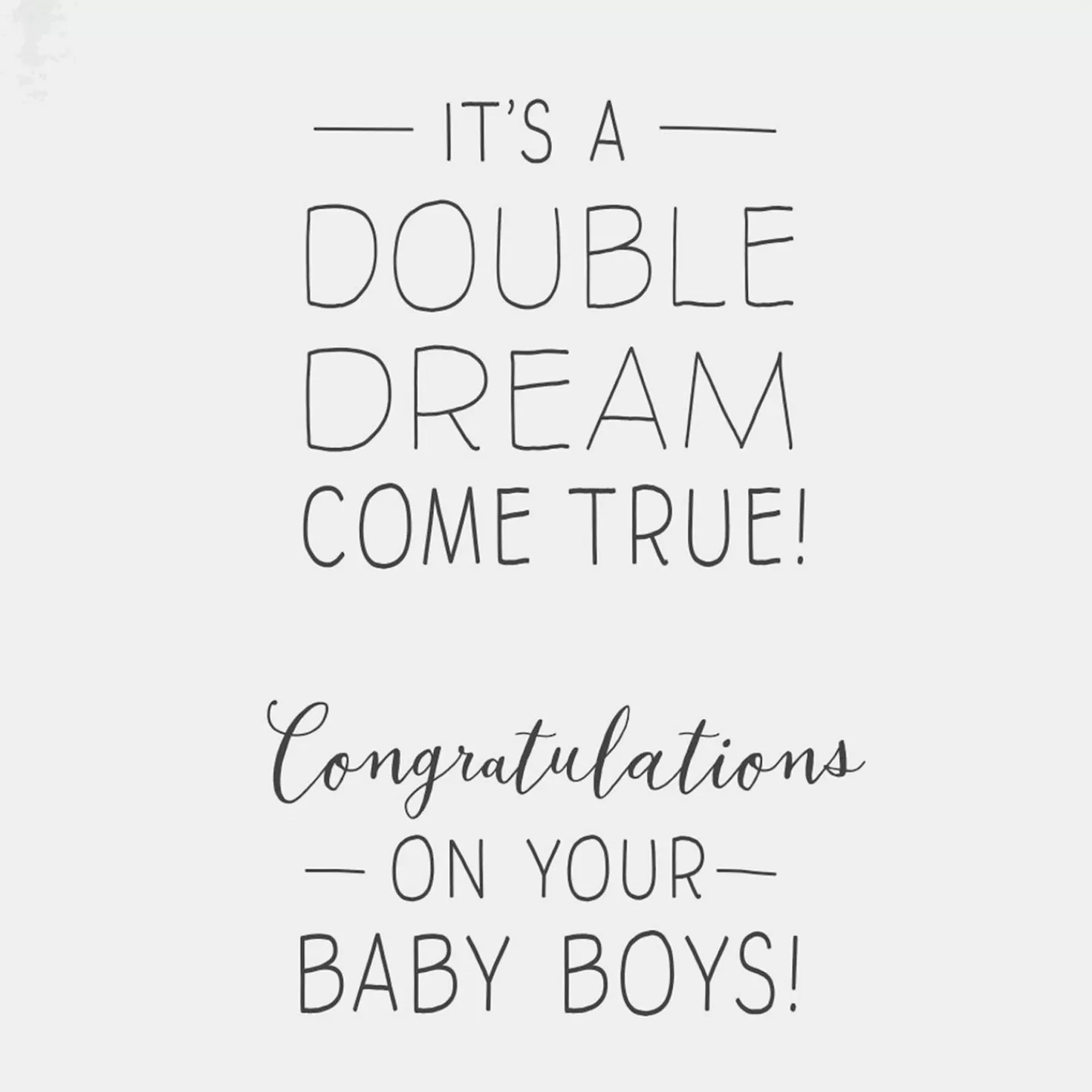 Baby>Hallmark Polar Bear Cubs New Baby Boy Twins Card