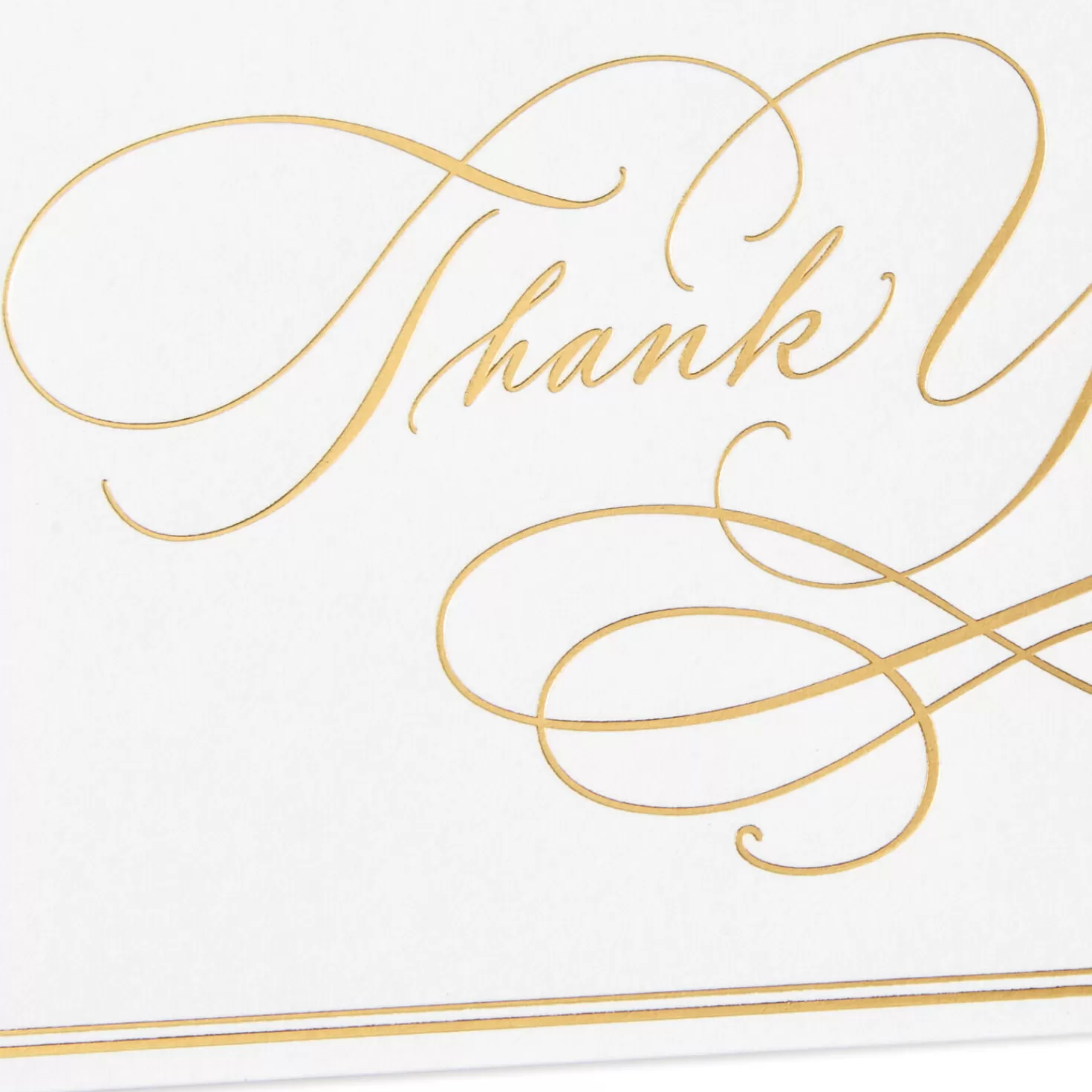 New Polished Gold Assorted Blank Thank-You Notes, Box Of 50 Wedding