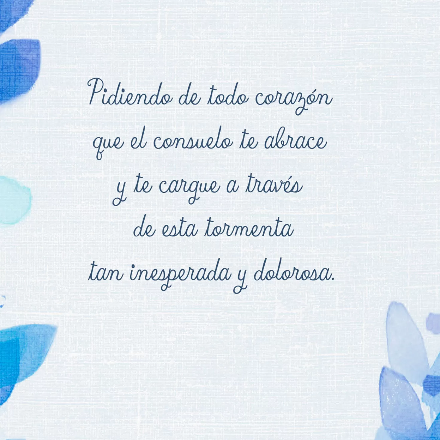 Hot Praying For You Spanish-Language Sympathy Card Sympathy
