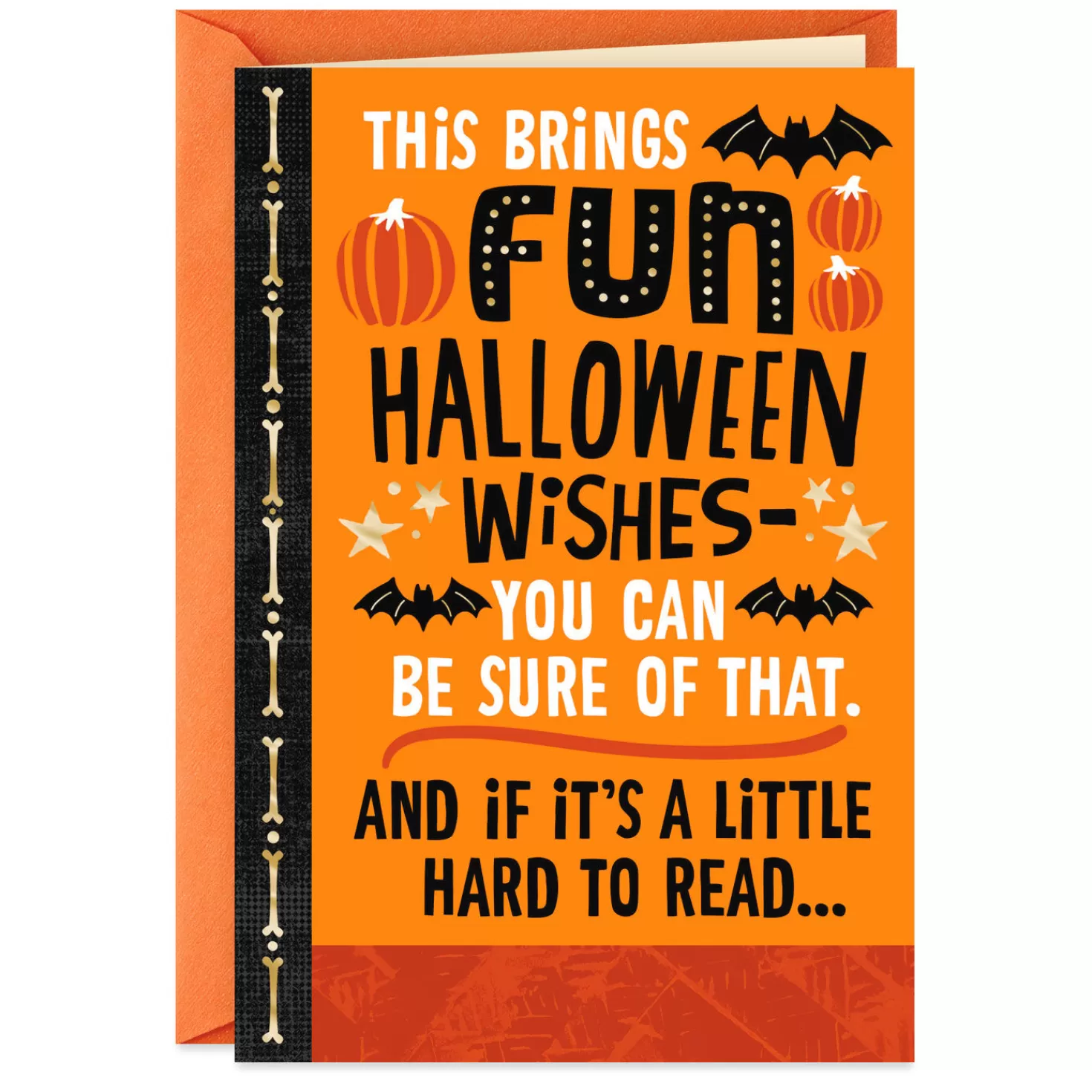 Halloween (10/31)>Hallmark Pretend You'Re A Bat Upside-Down Funny Halloween Card