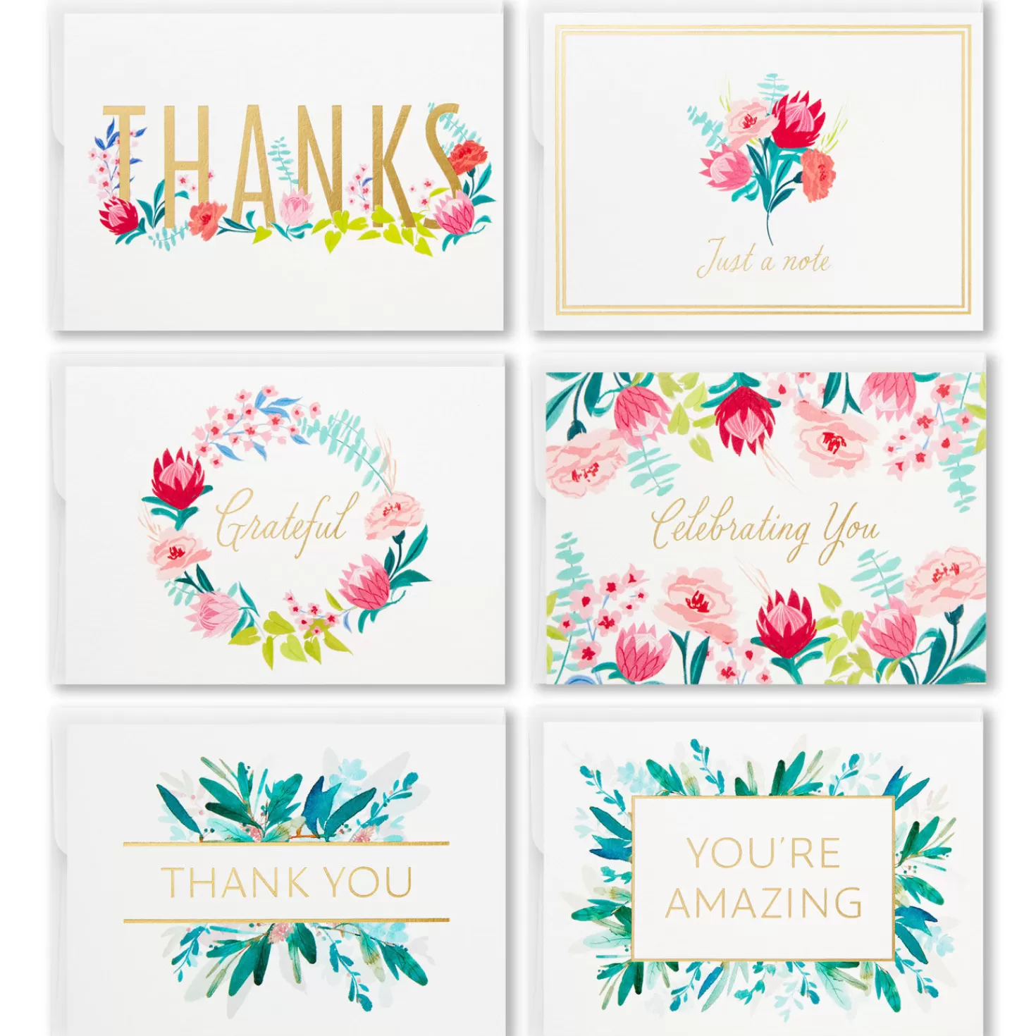 Flash Sale Pretty Floral Assorted Blank Thank-You Notes, Box Of 24 Thank You