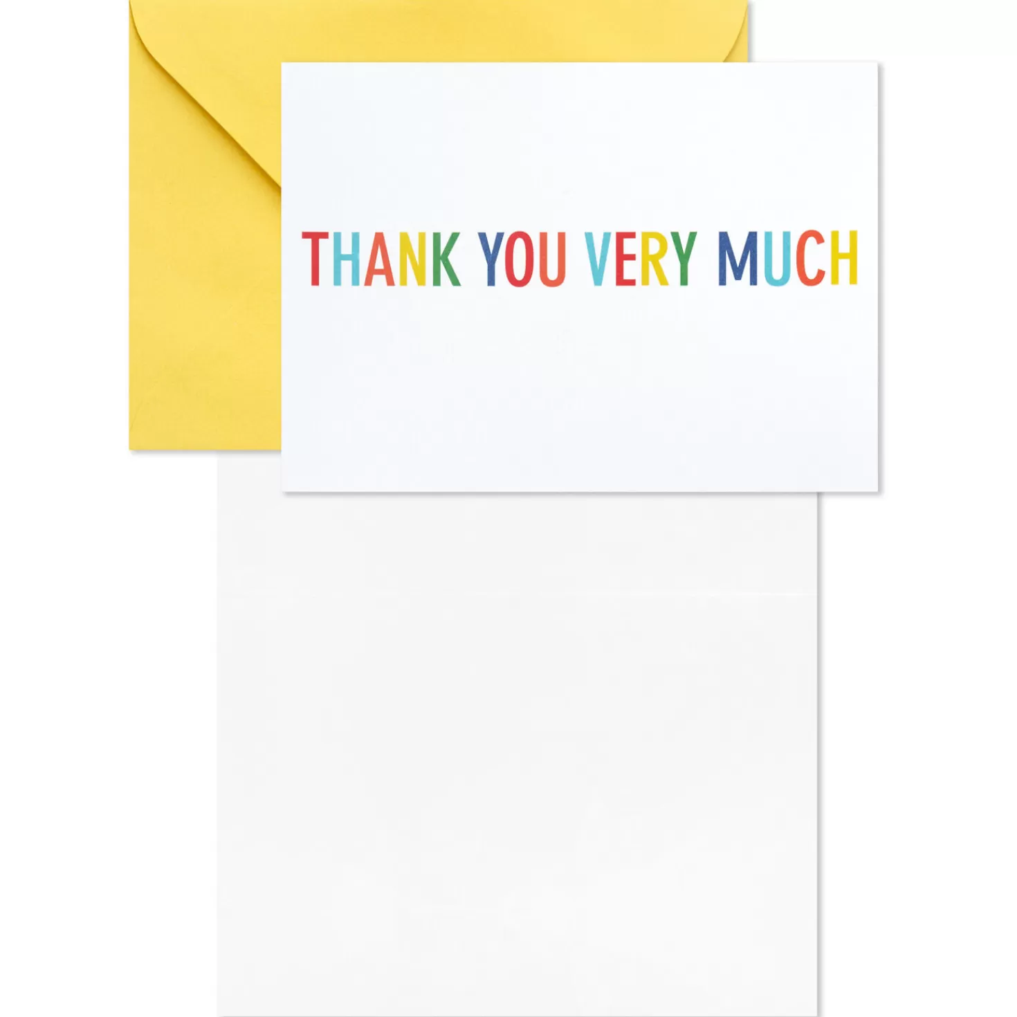Fashion Primary Colors Assorted Blank Thank-You Notes, Pack Of 48 Thank You