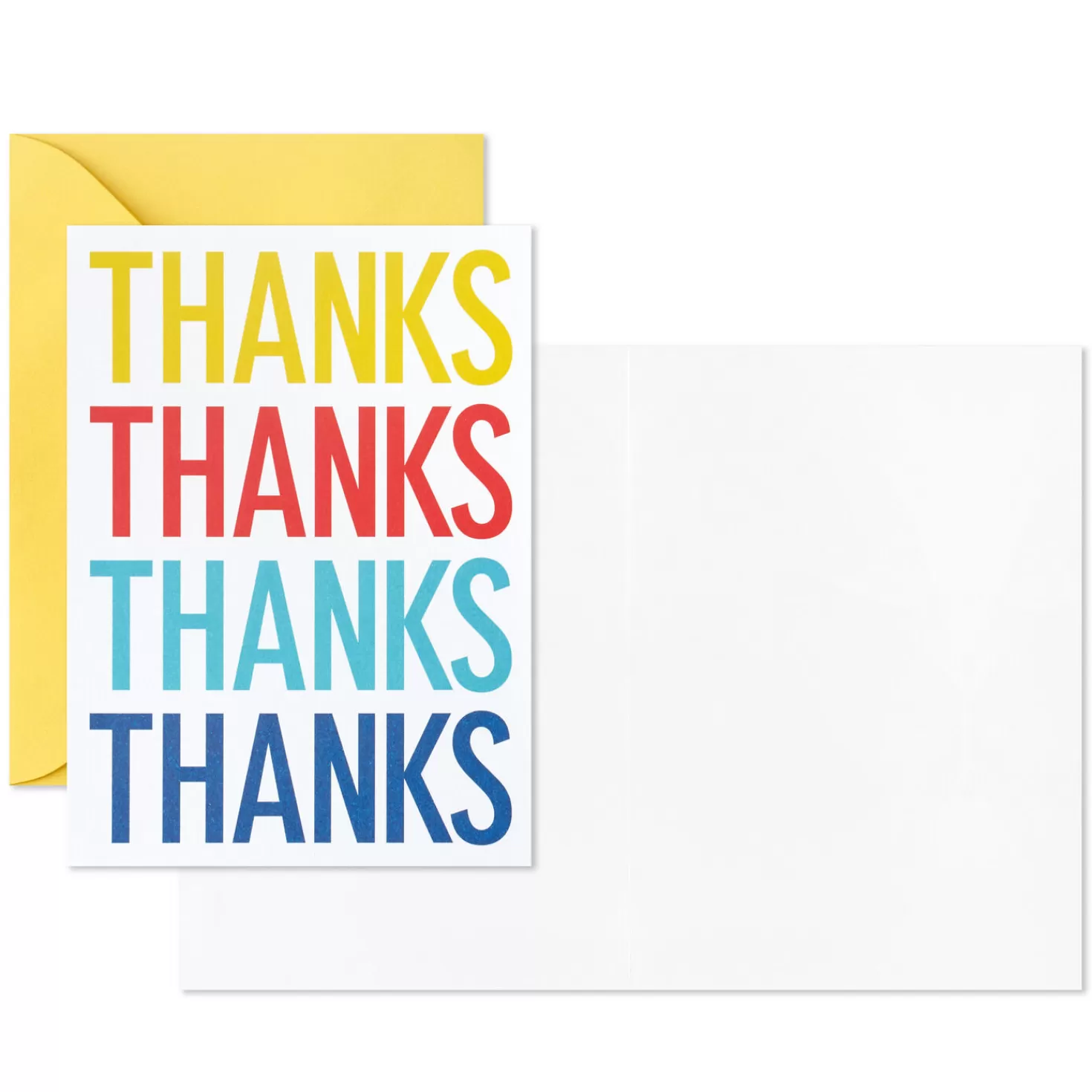 Fashion Primary Colors Assorted Blank Thank-You Notes, Pack Of 48 Thank You