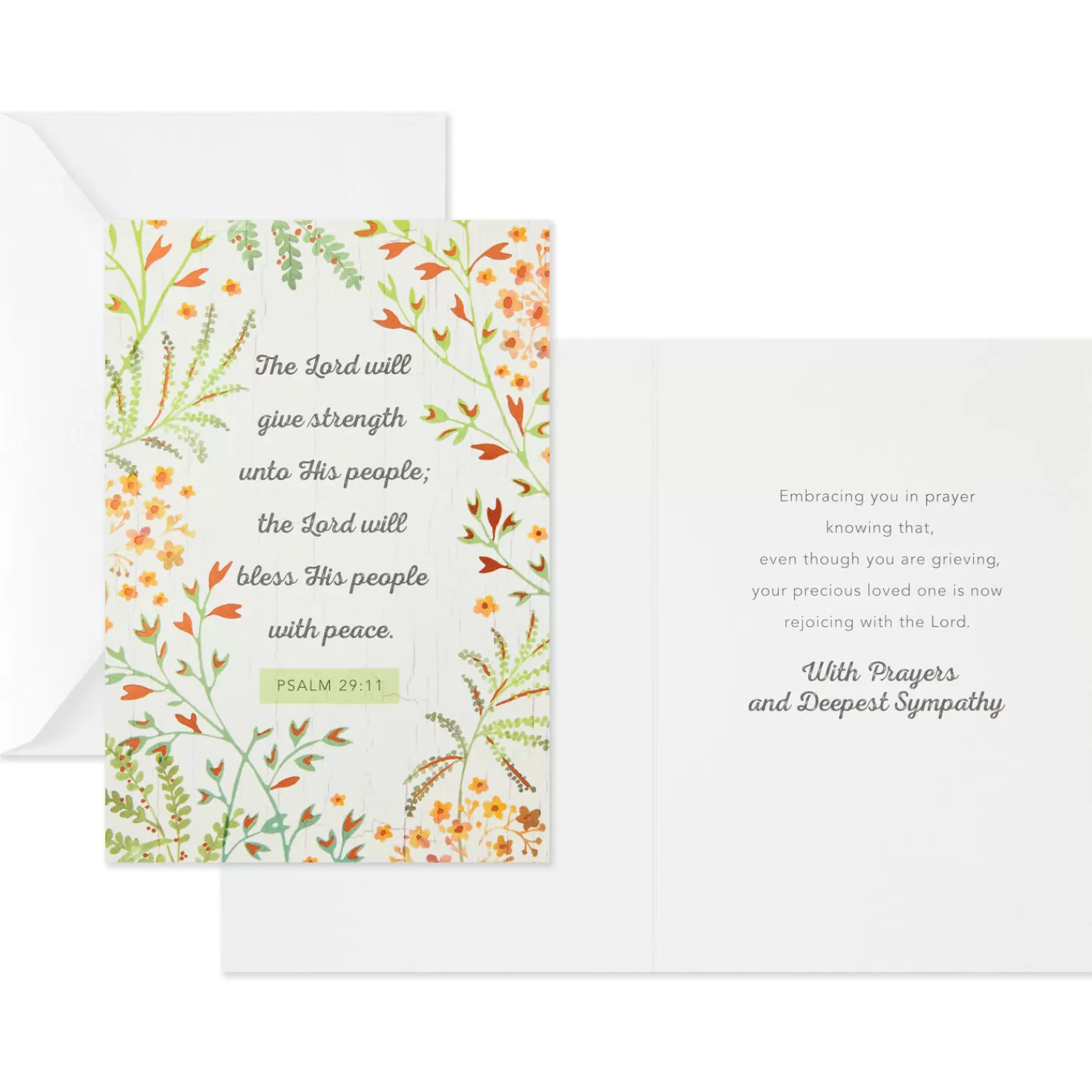Online Rustic Floral Assorted Religious Sympathy Cards, Pack Of 12 Sympathy