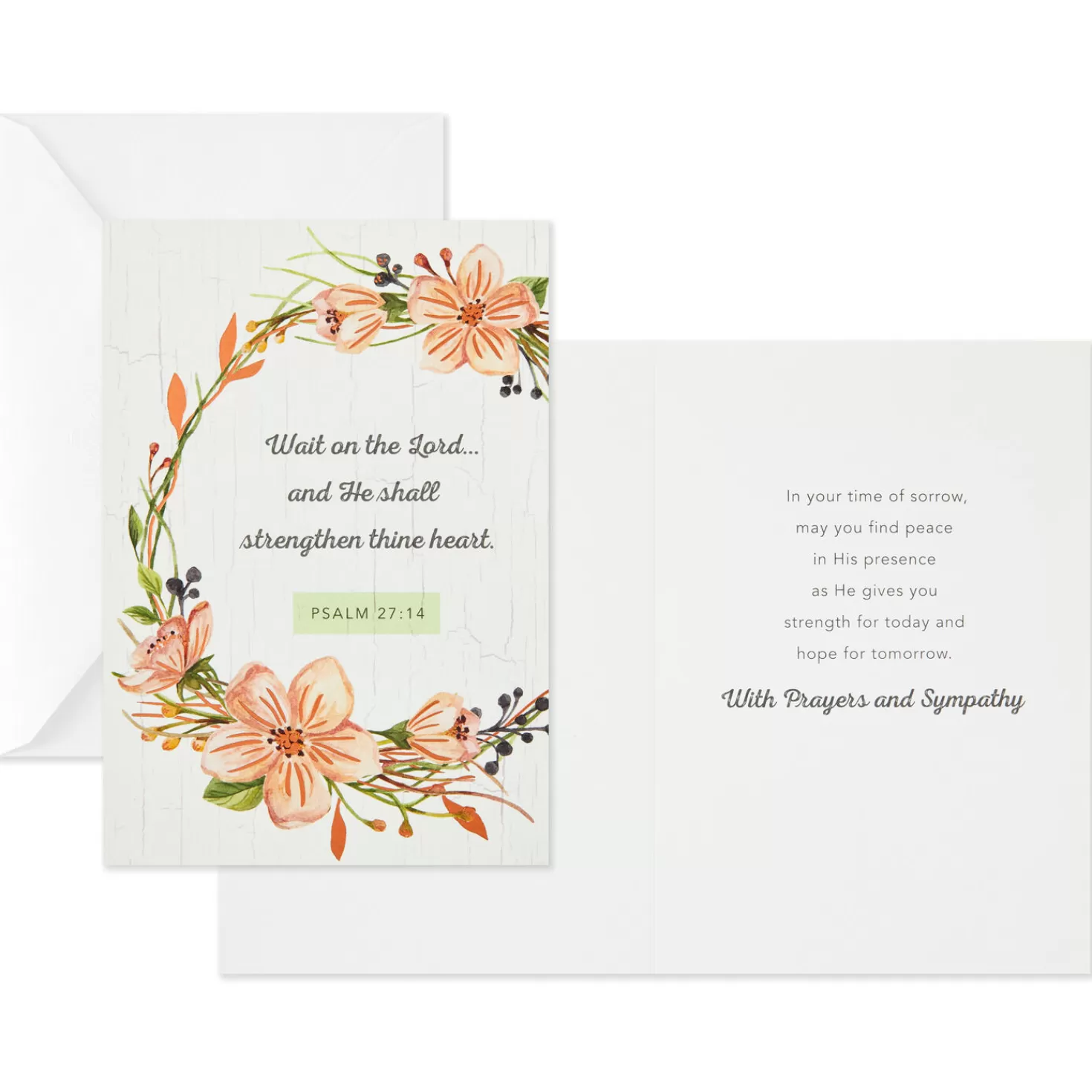 Online Rustic Floral Assorted Religious Sympathy Cards, Pack Of 12 Sympathy