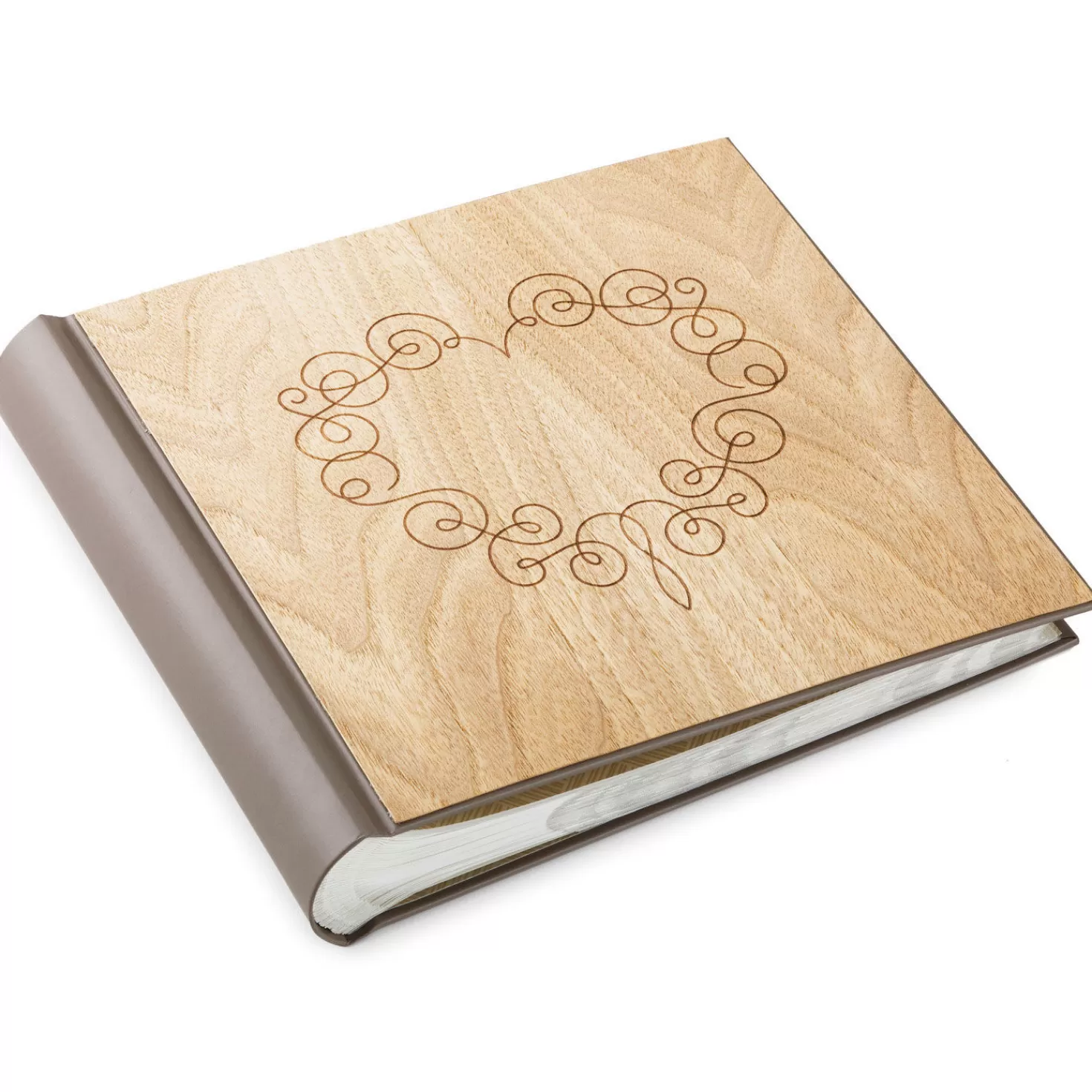 Best Scroll Heart Wooden Photo Album Wedding