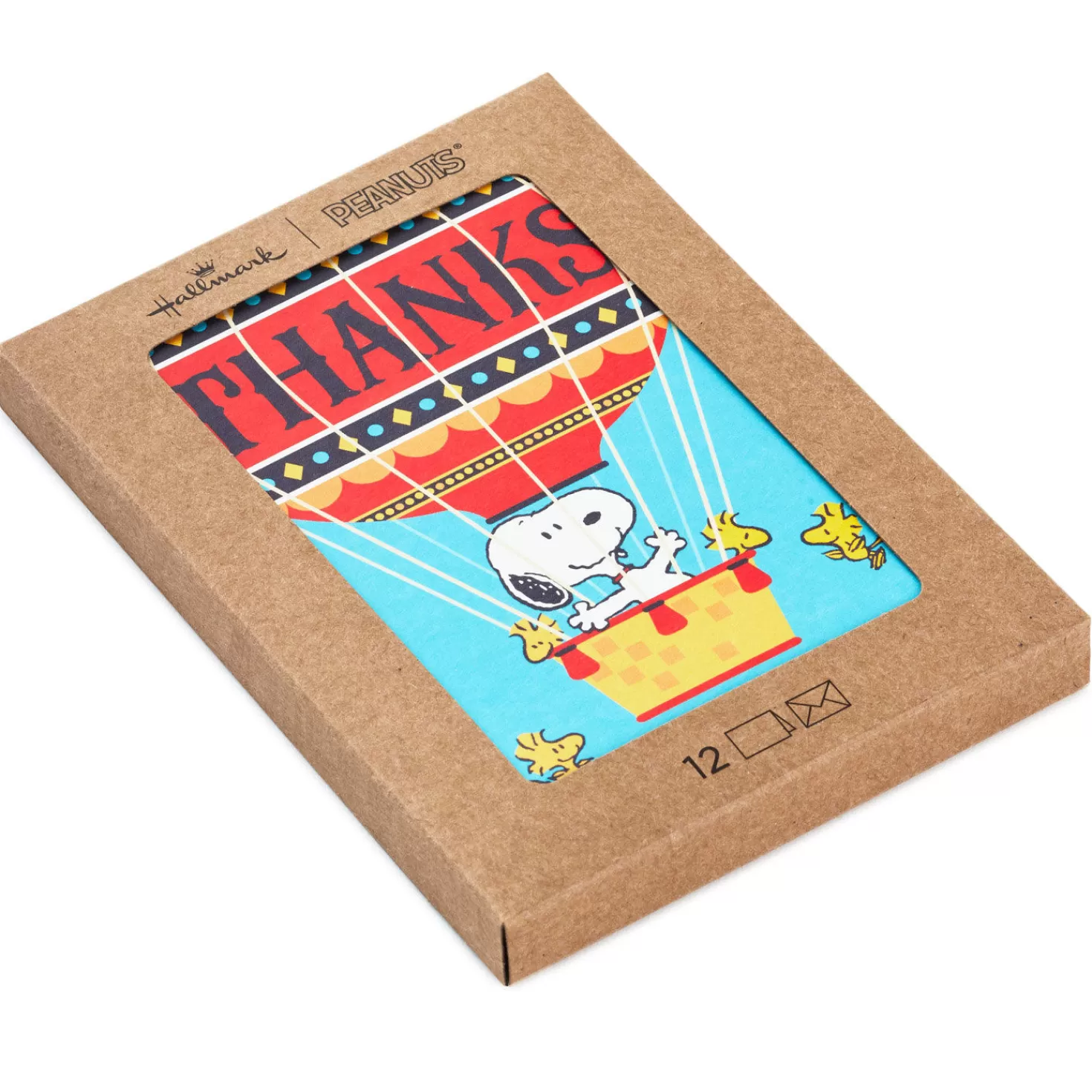 Shop Snoopy Hot Air Balloon Boxed Thank-You Notes, Pack Of 12 Thank You