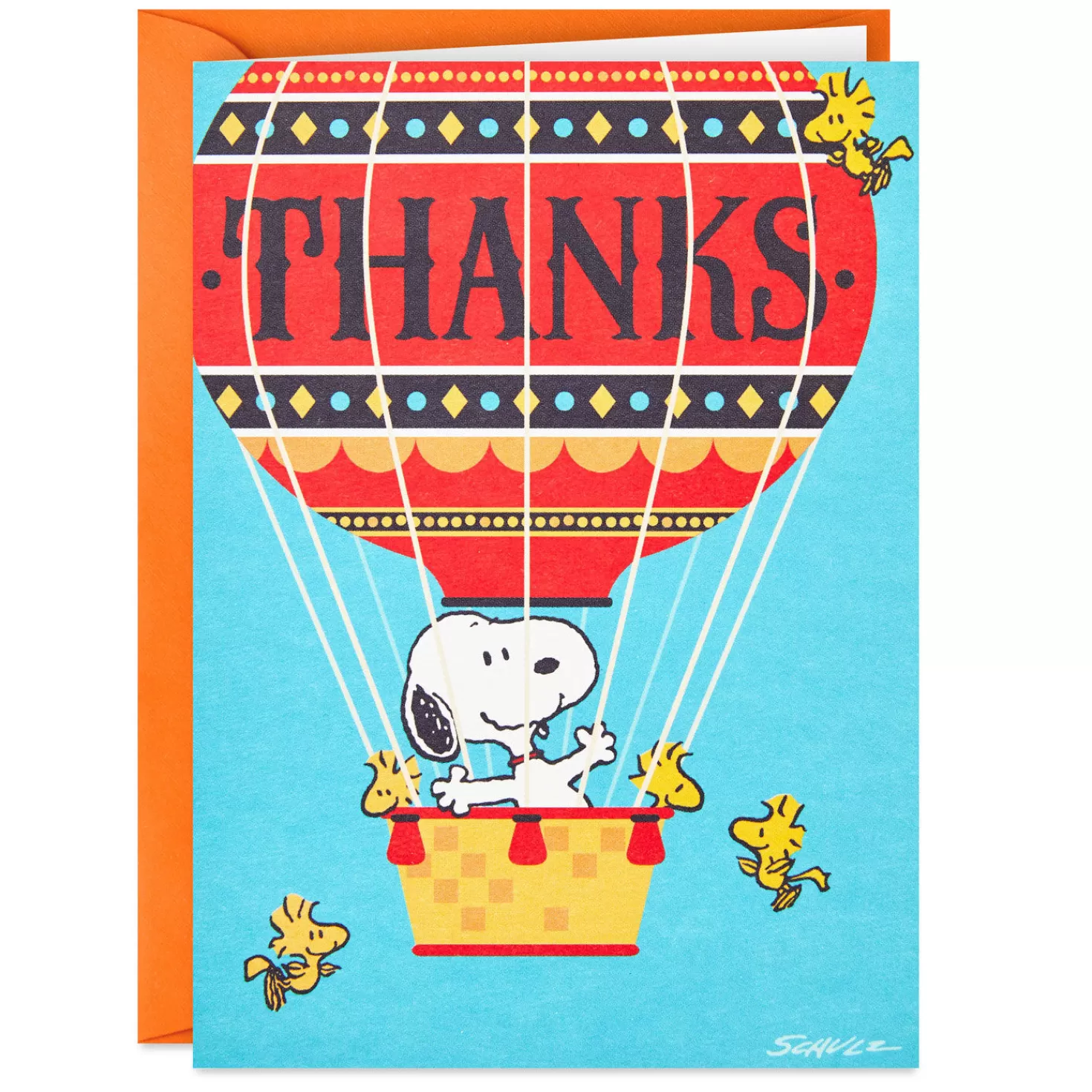 Shop Snoopy Hot Air Balloon Boxed Thank-You Notes, Pack Of 12 Thank You
