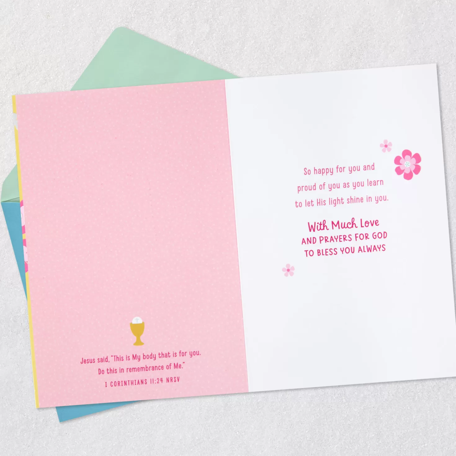 Best So Happy And Proud Religious First Communion Card For Daughter First Communion
