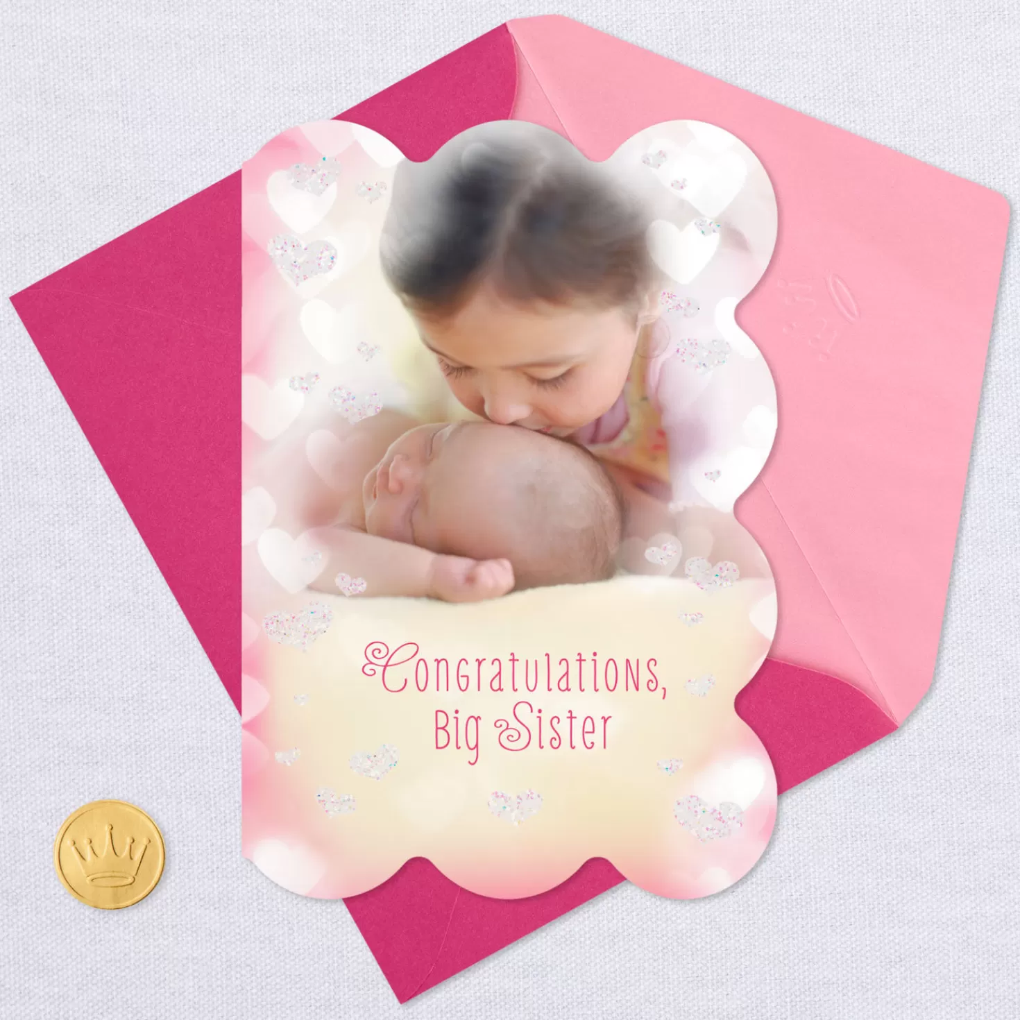 Baby>Hallmark So Lucky To Have You New Baby Card For Big Sister