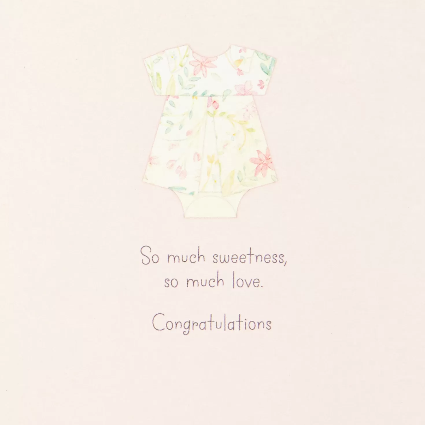 Baby>Hallmark So Much Sweetness Origami New Baby Girl Congratulations Card
