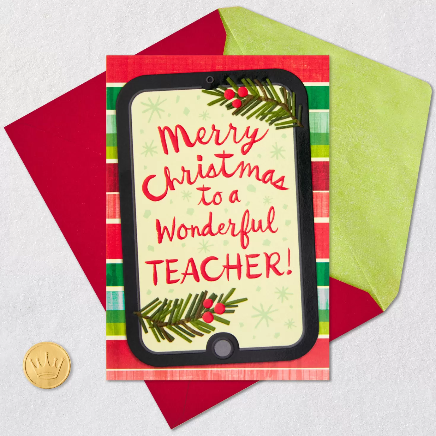 Sale So Thankful For You Christmas Card For Teacher Teacher Appreciation
