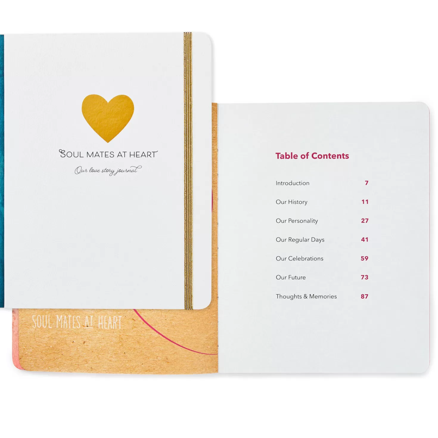 Best Soul Mates At Heart: Our Love Story Prompted Journal Wedding
