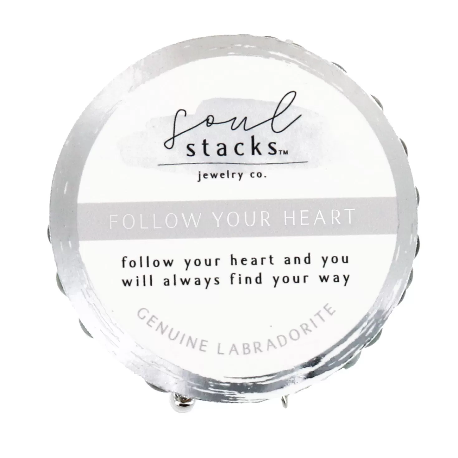 Store Soul Stacks Follow Your Heart Beaded Stretch Bracelets, Set Of 3 Encouragement