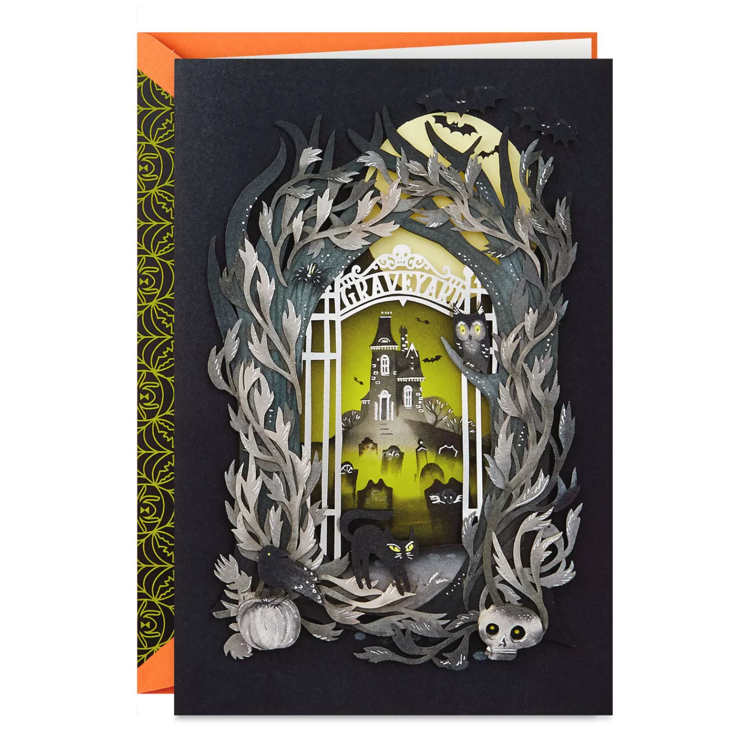 Halloween (10/31)>Hallmark Spooky Graveyard Halloween Card
