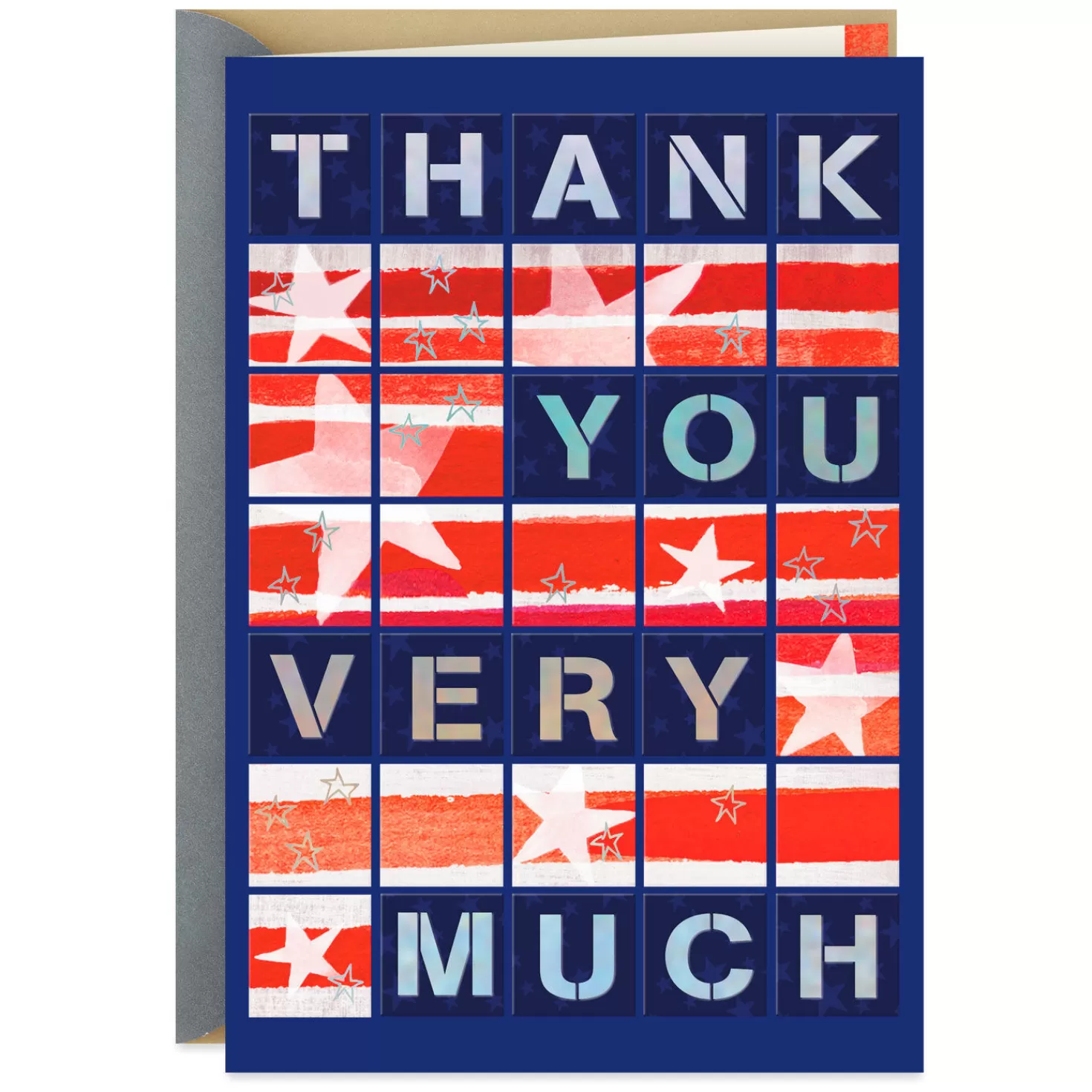Flash Sale Stars And Stripes Military Appreciation Thank-You Card Thank You