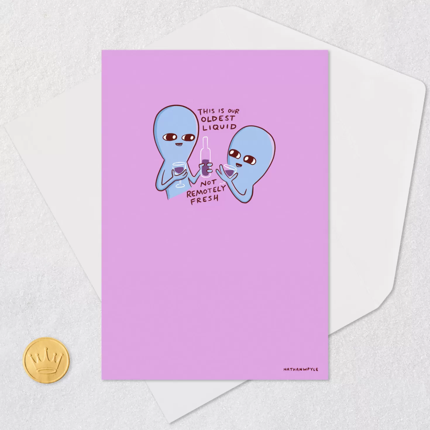 Flash Sale Strange Planet Lifting A Beverage For You Funny Card Congratulations