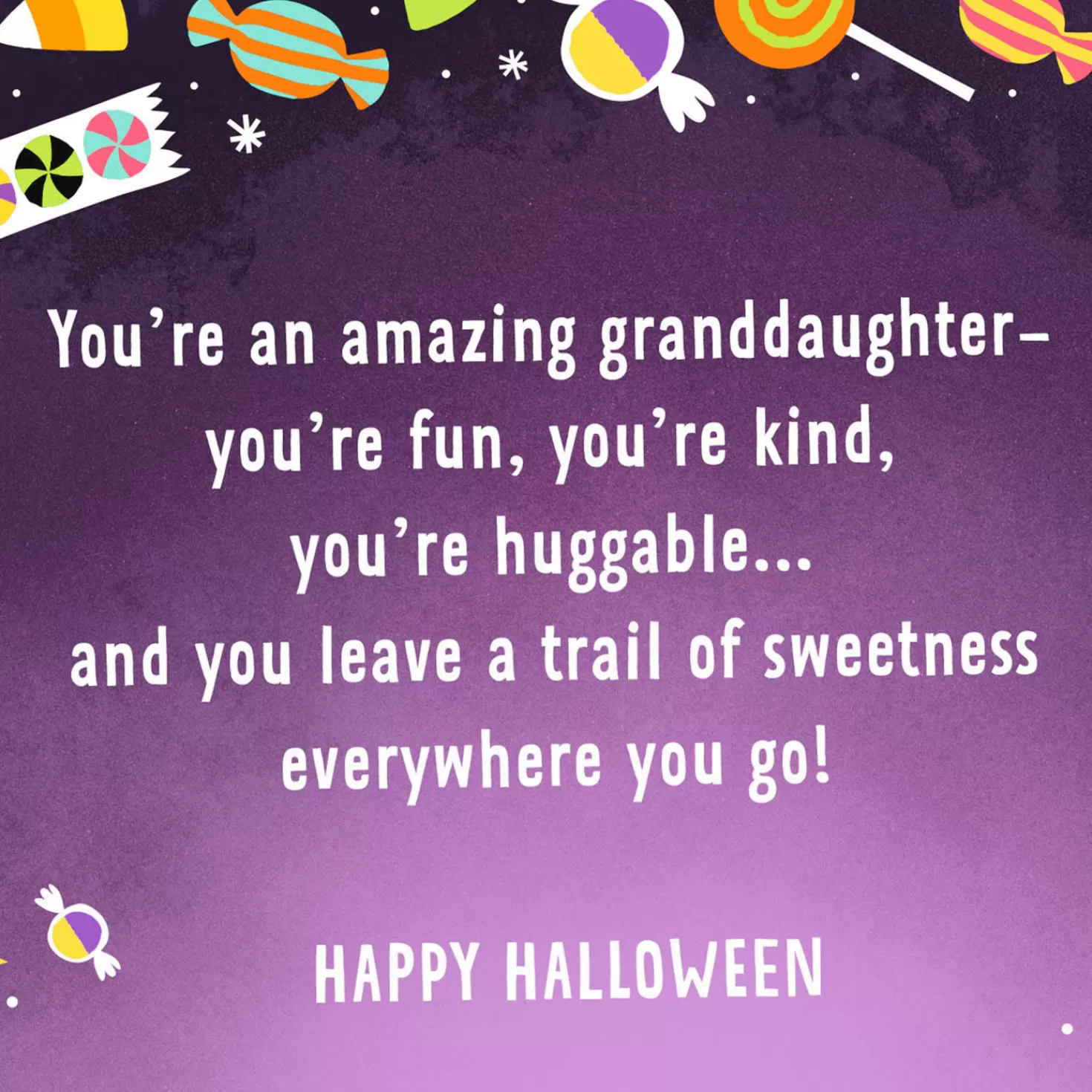 Halloween (10/31)>Hallmark Sweet And Huggable Halloween Card For Granddaughter