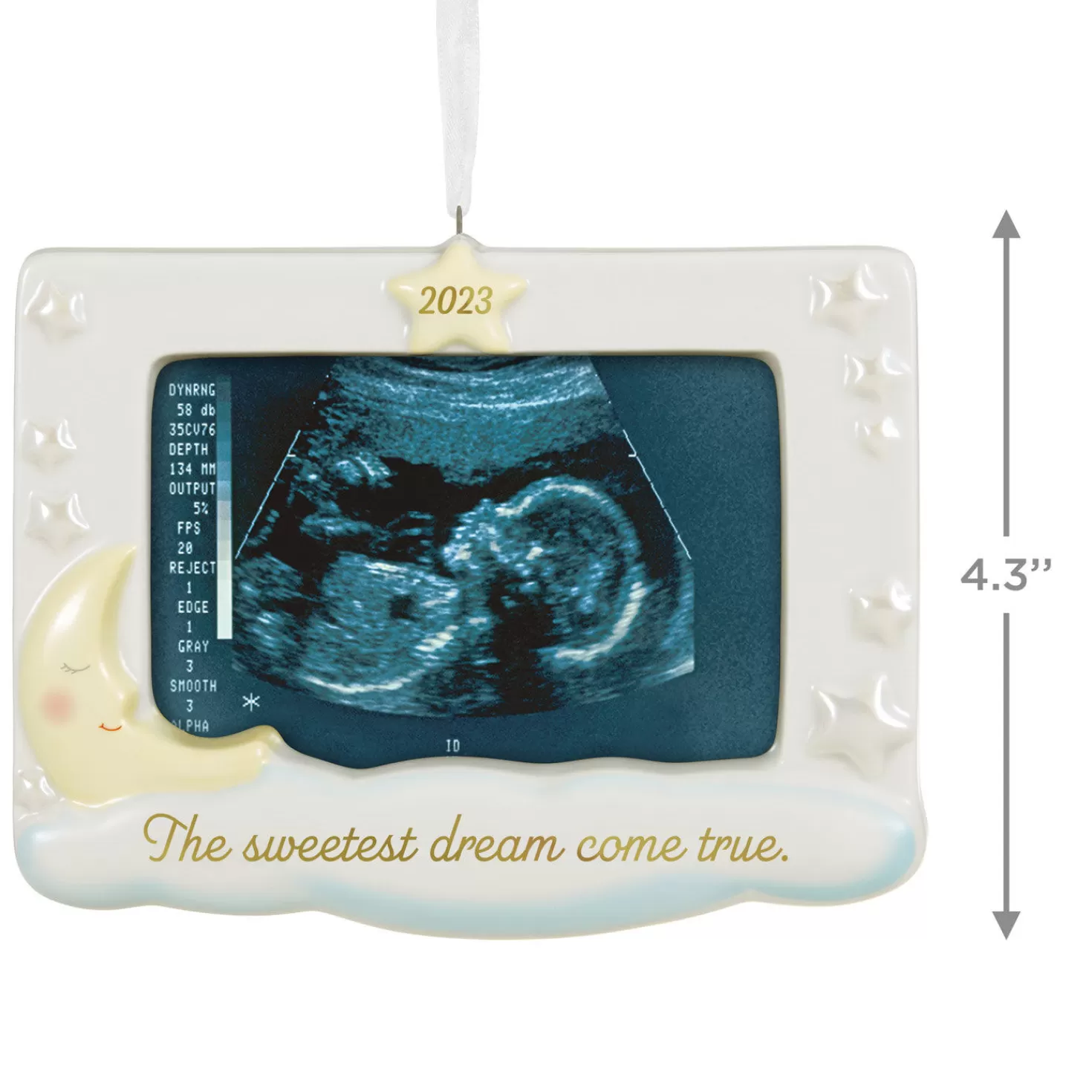 Baby>Hallmark Sweetest Dream Come True 2023 Porcelain Photo Frame Ornament