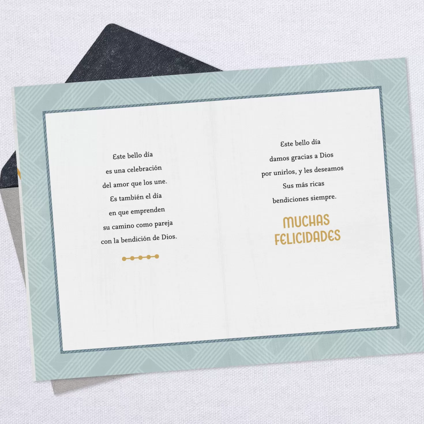 New Thanks To God For Your Union Spanish-Language Wedding Card Wedding