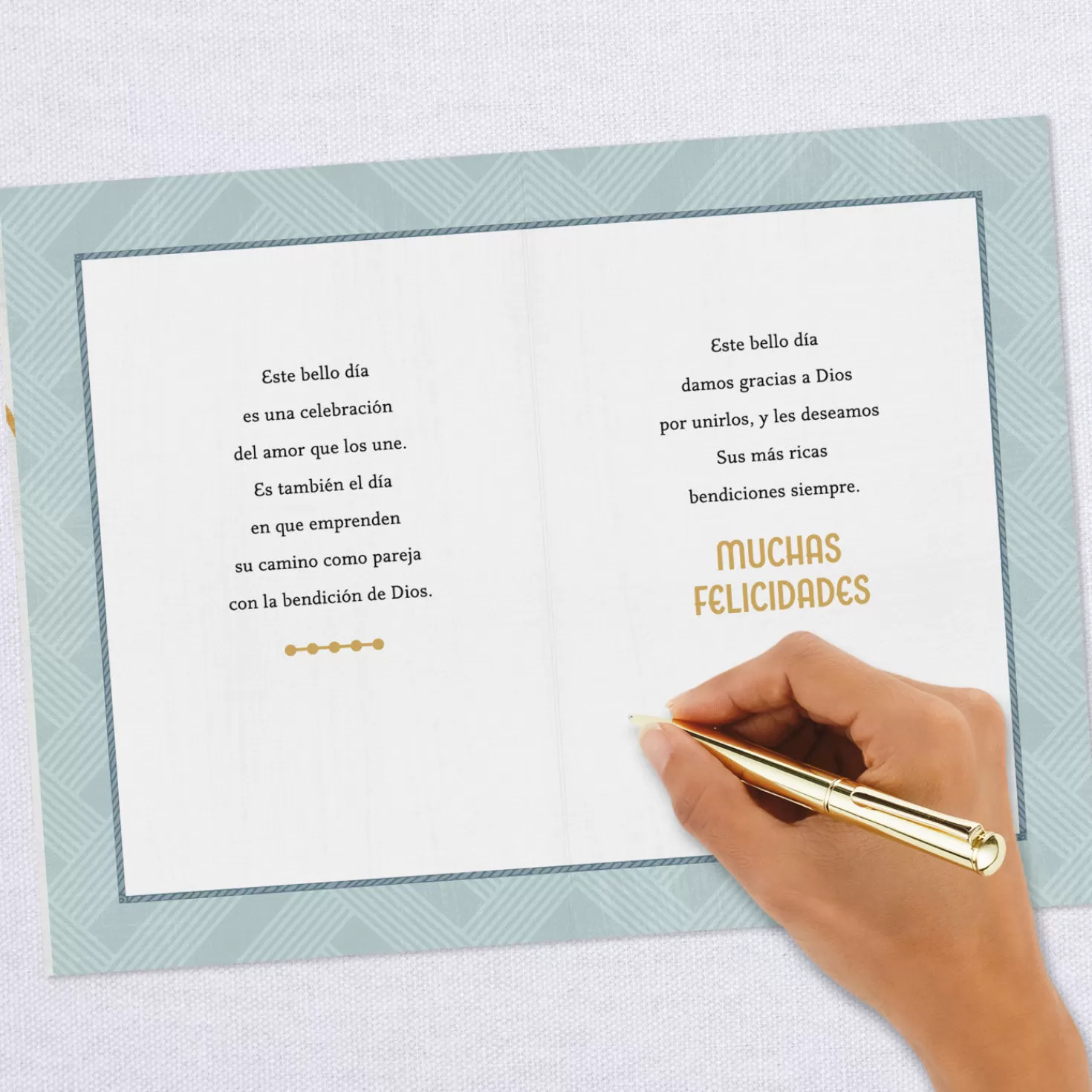 New Thanks To God For Your Union Spanish-Language Wedding Card Wedding