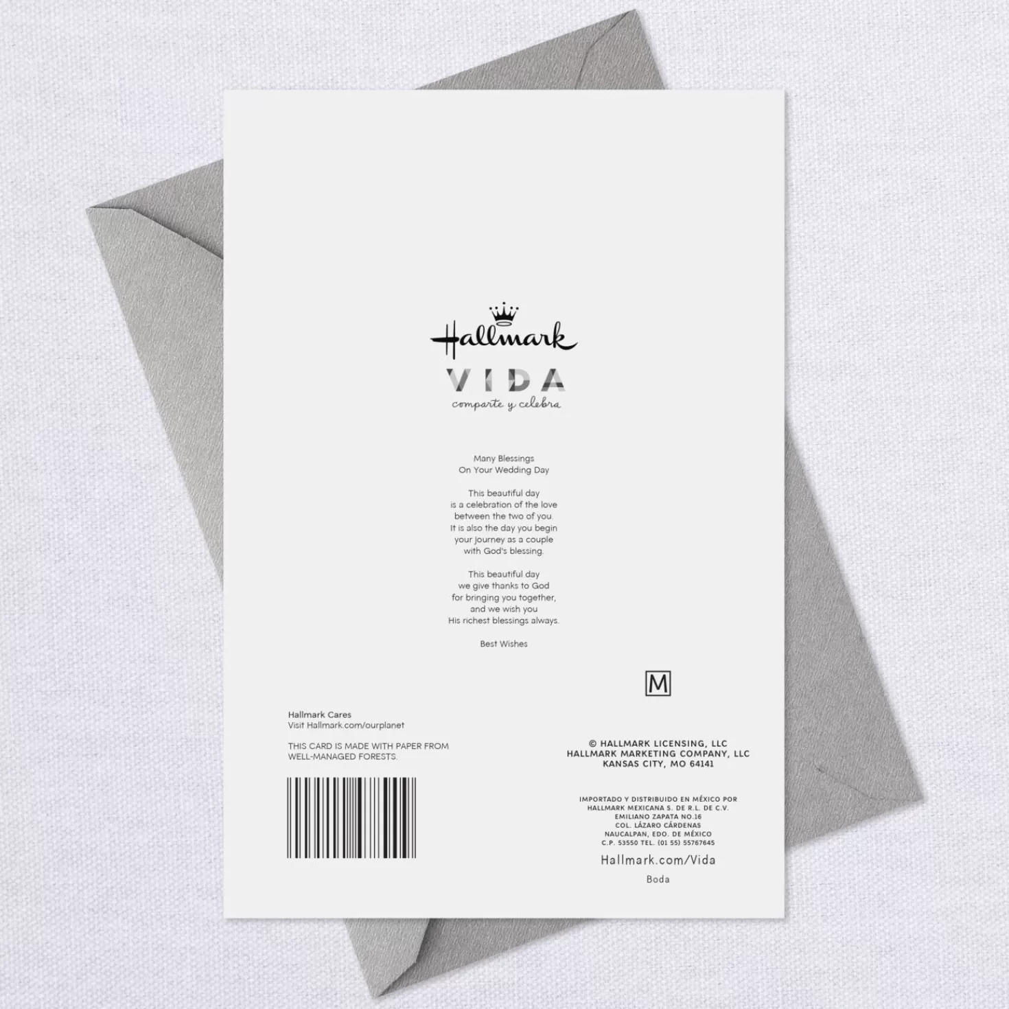 New Thanks To God For Your Union Spanish-Language Wedding Card Wedding