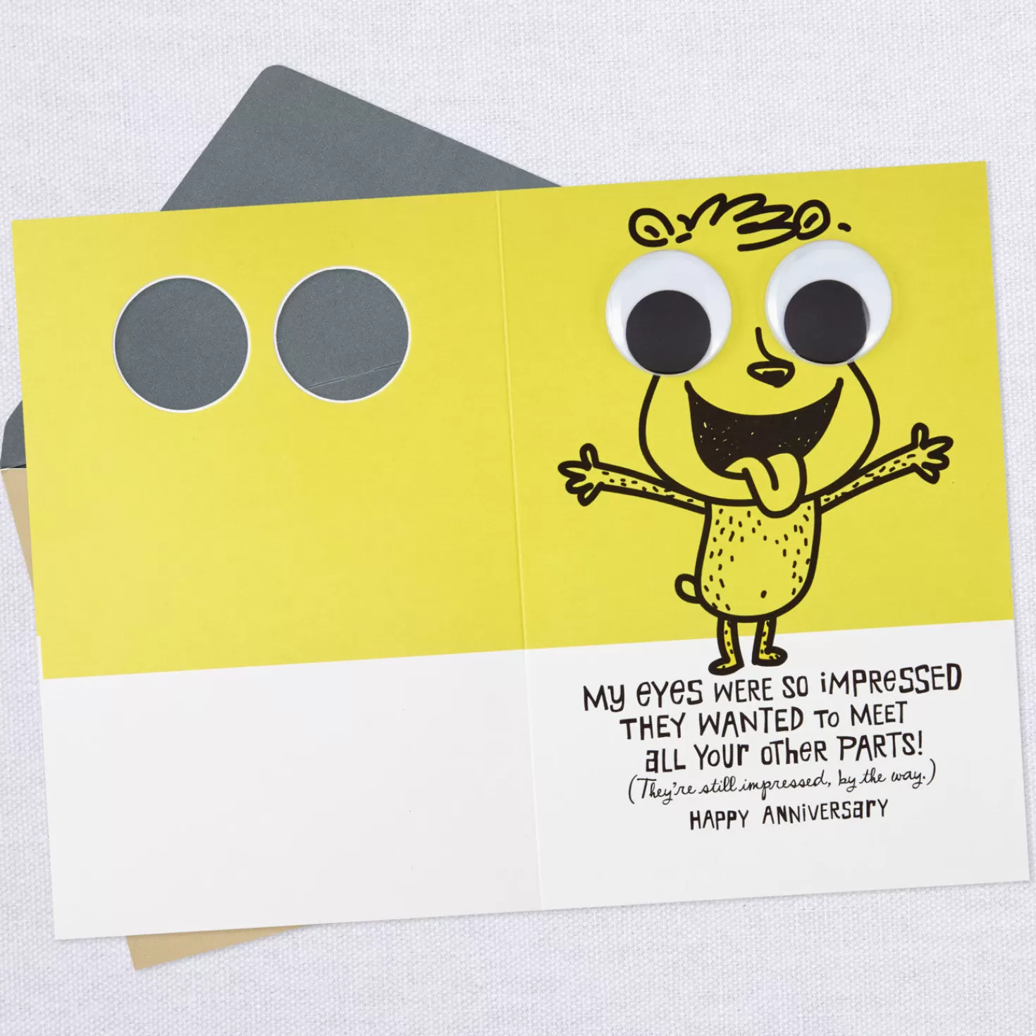 Anniversary>Hallmark The First Time Our Eyes Met Googly-Eyes Funny Anniversary Card