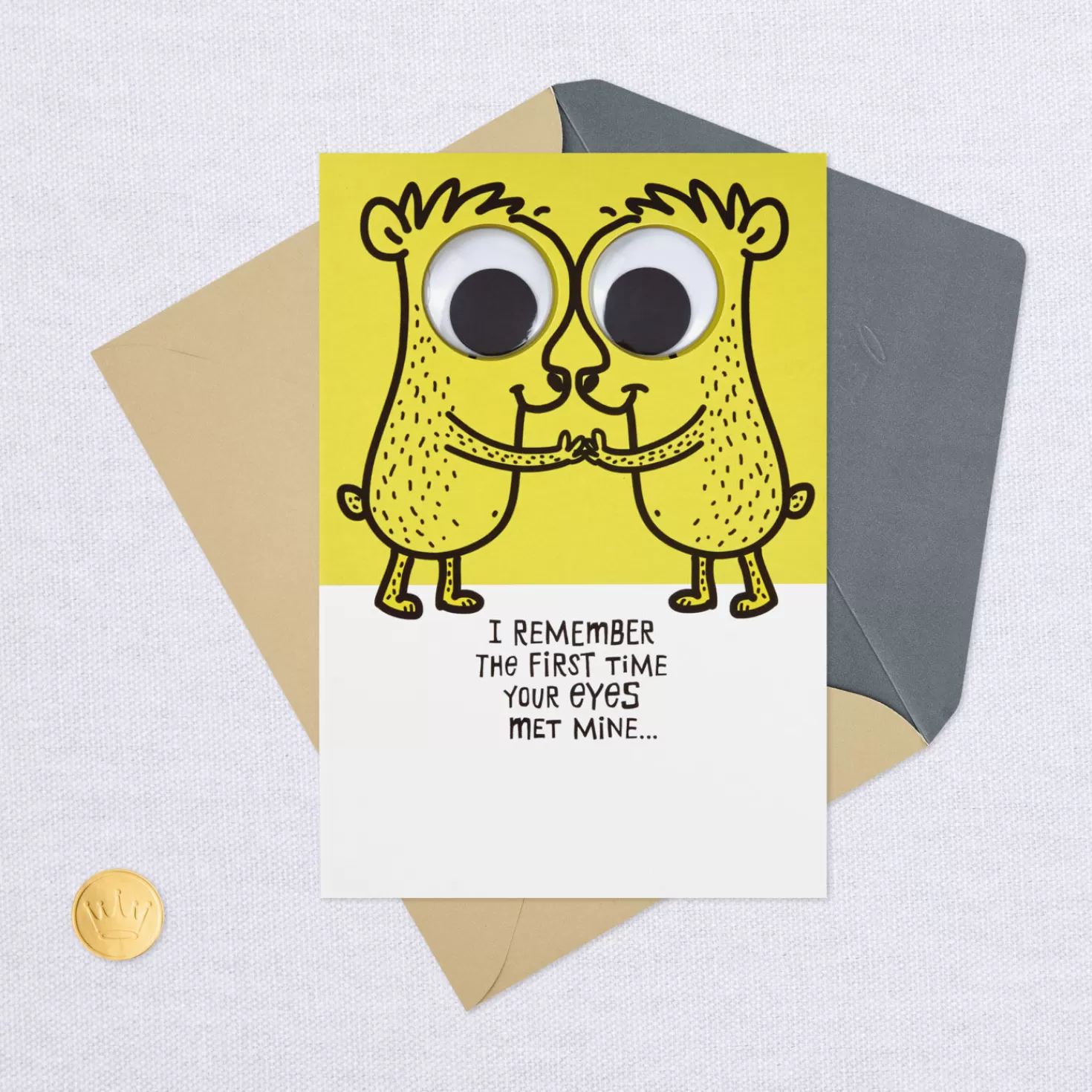 Anniversary>Hallmark The First Time Our Eyes Met Googly-Eyes Funny Anniversary Card