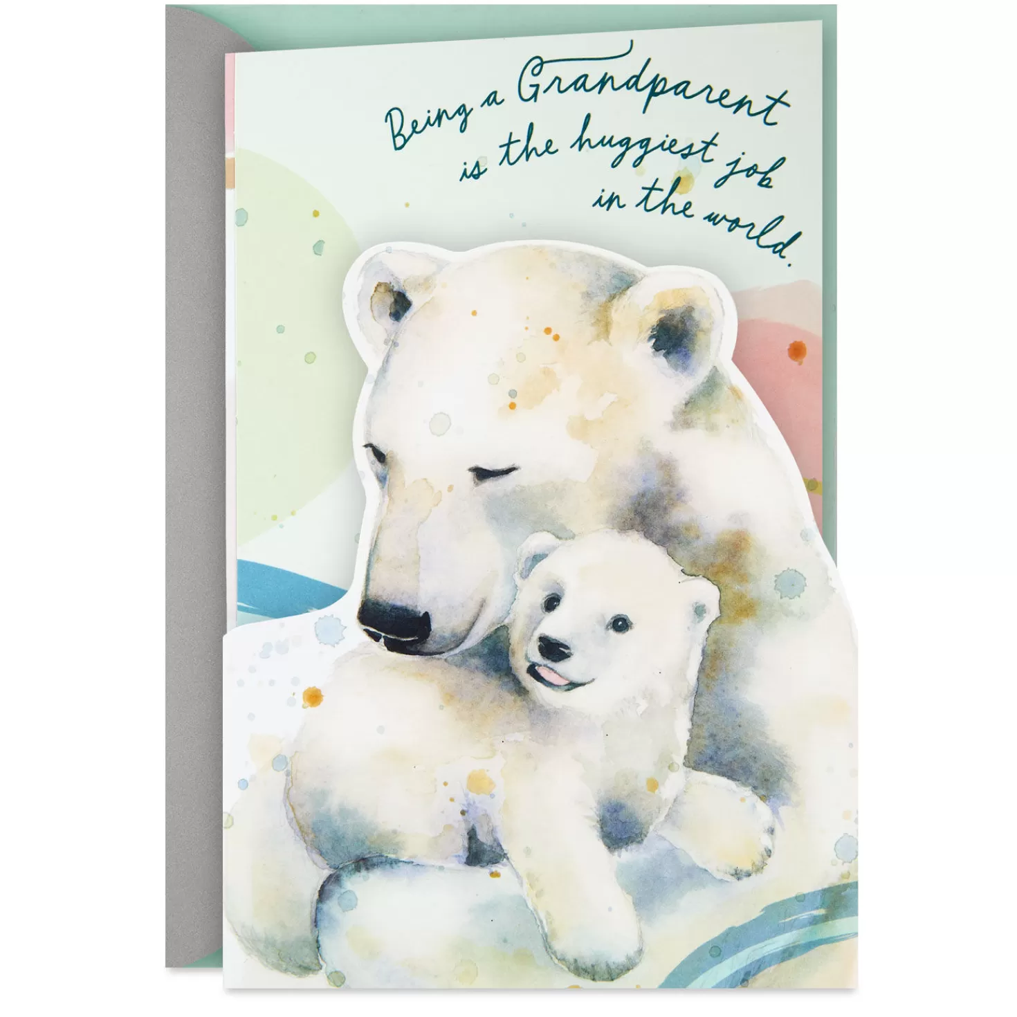 Baby>Hallmark The Huggiest Job In The World New Baby Card For Grandparents