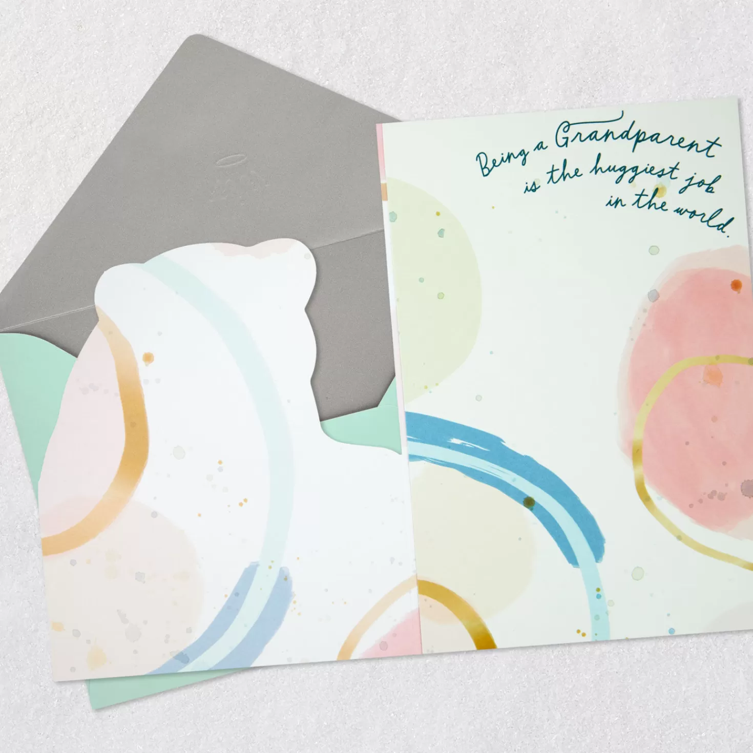 Baby>Hallmark The Huggiest Job In The World New Baby Card For Grandparents
