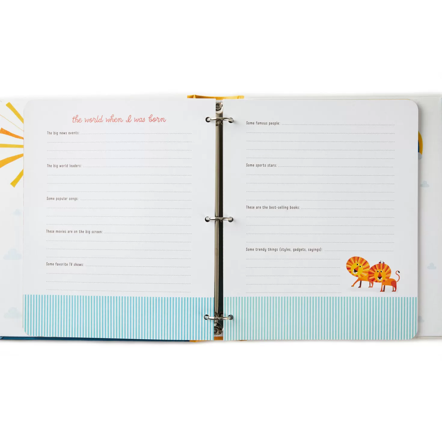 Baby>Hallmark The Journey Begins Noah's Ark First Five Years Baby Book