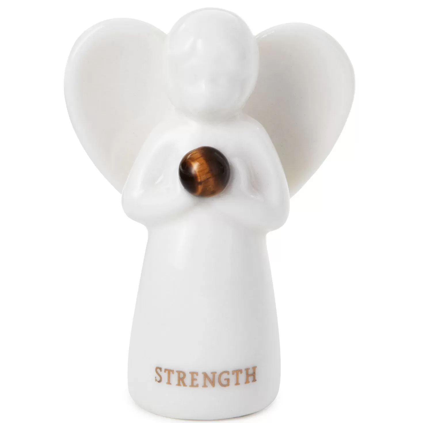 Online Tiger Eye Angel Of Strength Mini Angel Figurine, 2" Encouragement