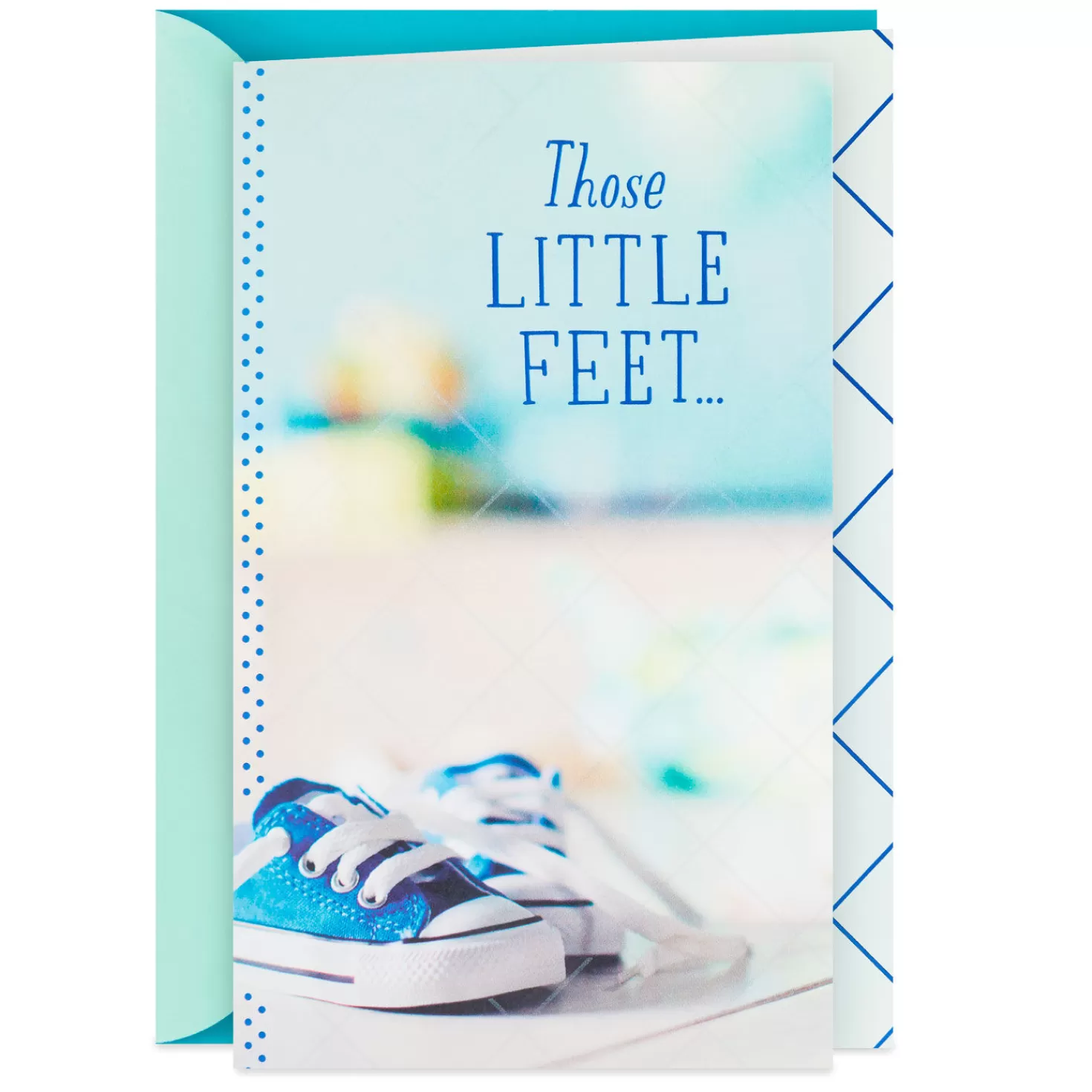 Baby>Hallmark Tiny Blue Sneakers New Baby Boy Card