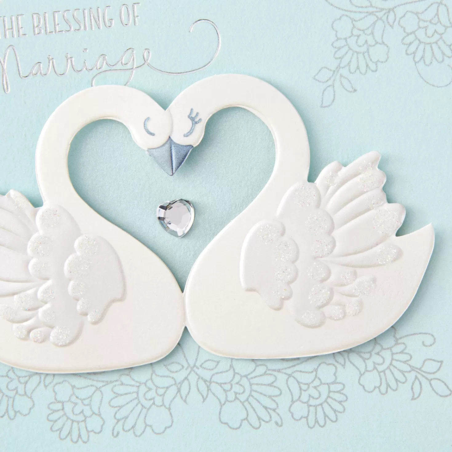 Fashion Two Hearts Joined For The Journey Religious Wedding Card Wedding
