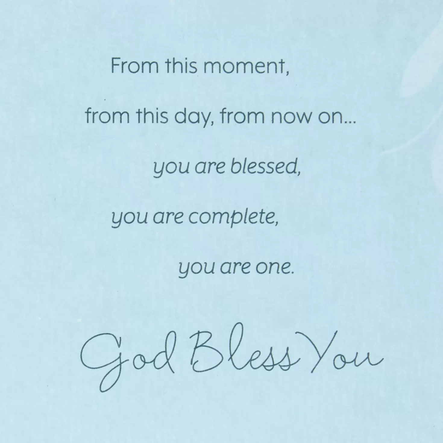 Outlet Two United Into One Religious Wedding Card Wedding