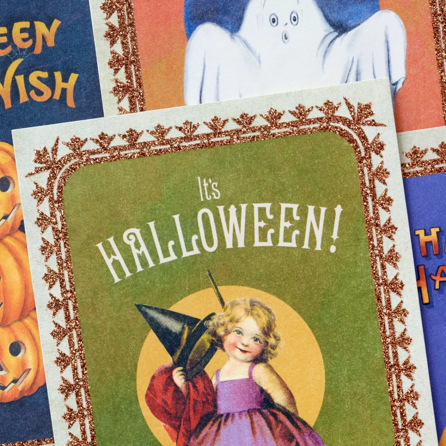 Halloween (10/31)>Hallmark Vintage Halloween Boxed Halloween Cards Assortment, Pack Of 16