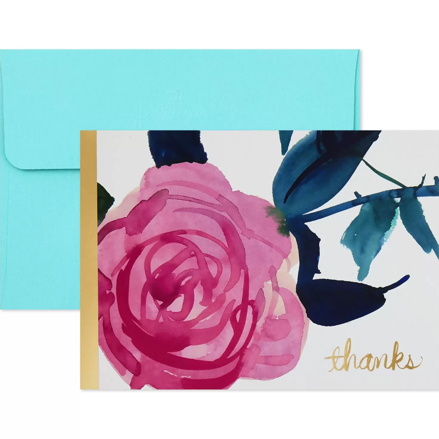 Shop Watercolor Flowers Assorted Blank Note Cards, Box Of 40 Thank You