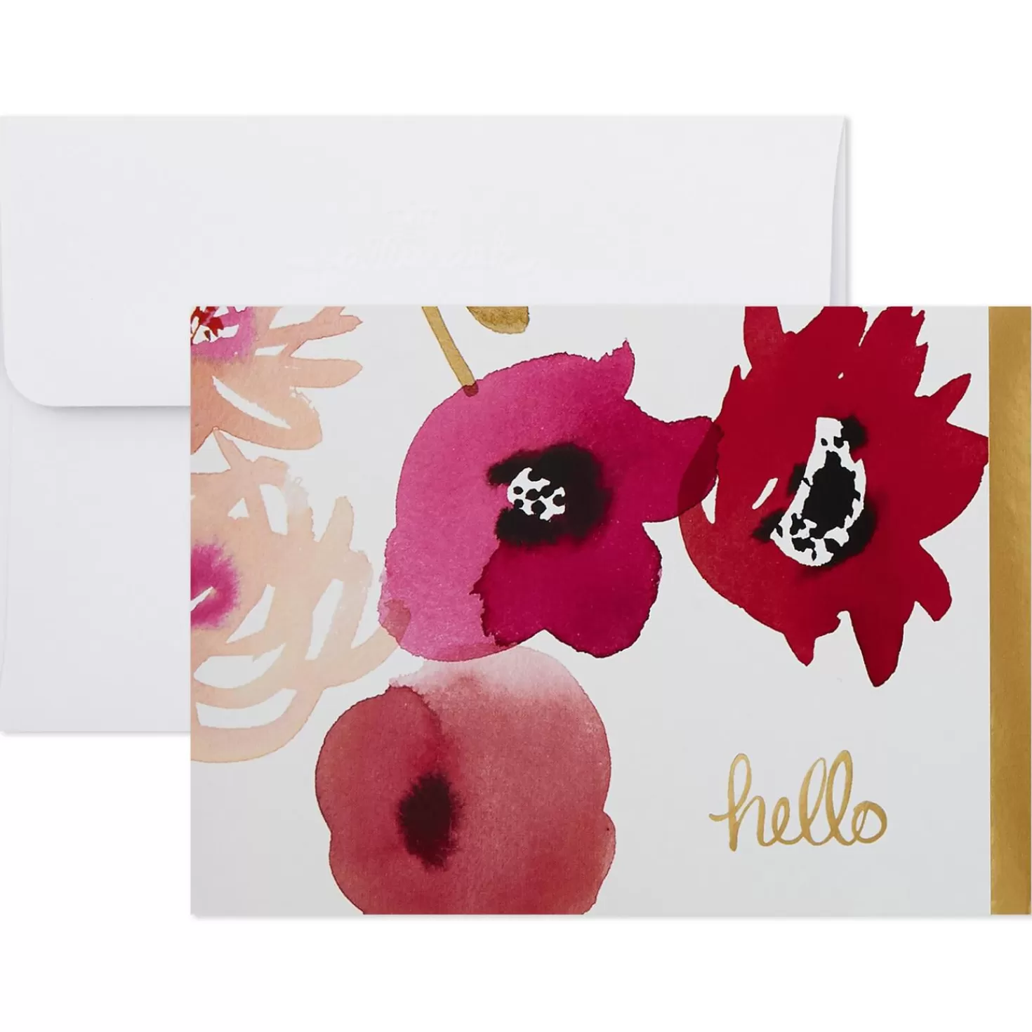 Shop Watercolor Flowers Assorted Blank Note Cards, Box Of 40 Thank You