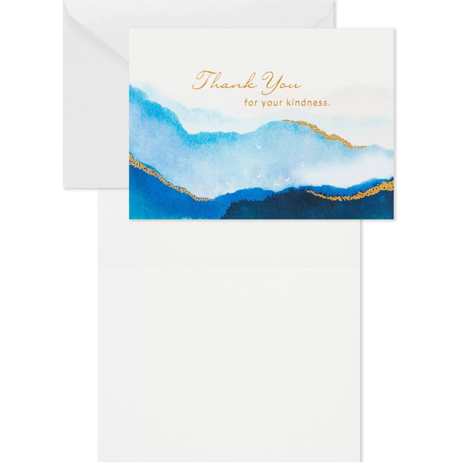 Store Watercolor Landscape Scenes Blank Sympathy Thank-You Notes, Pack Of 50 Thank You