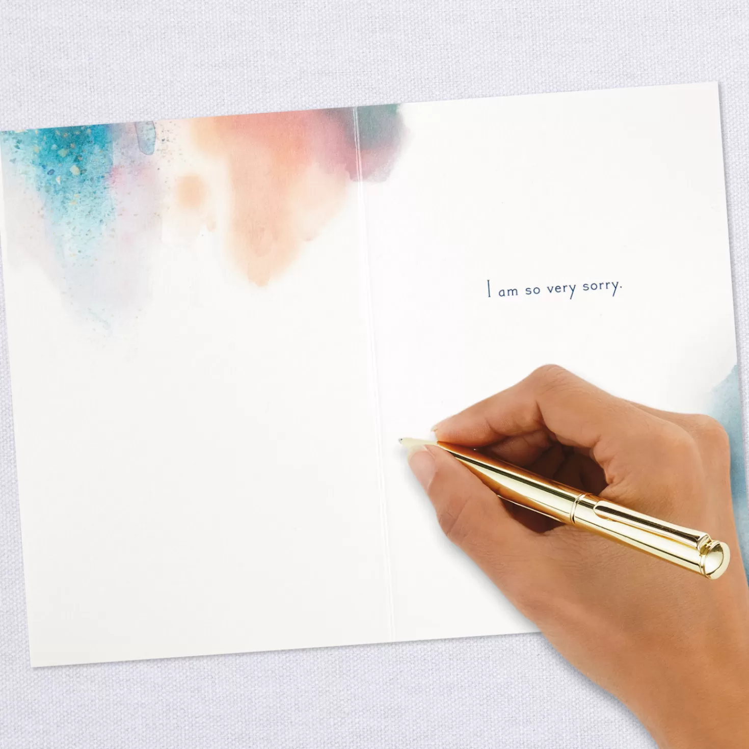 Best Watercolor Landscape Sympathy Card For Loss Of Father Sympathy